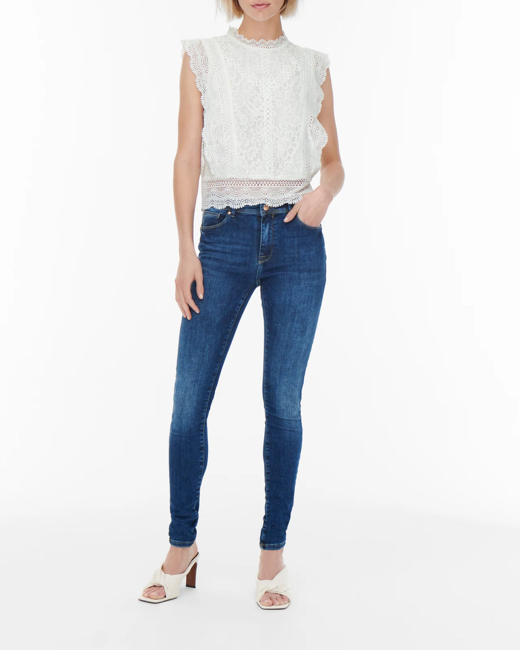 Only - T-Shirt Onlkaro S/L Lace