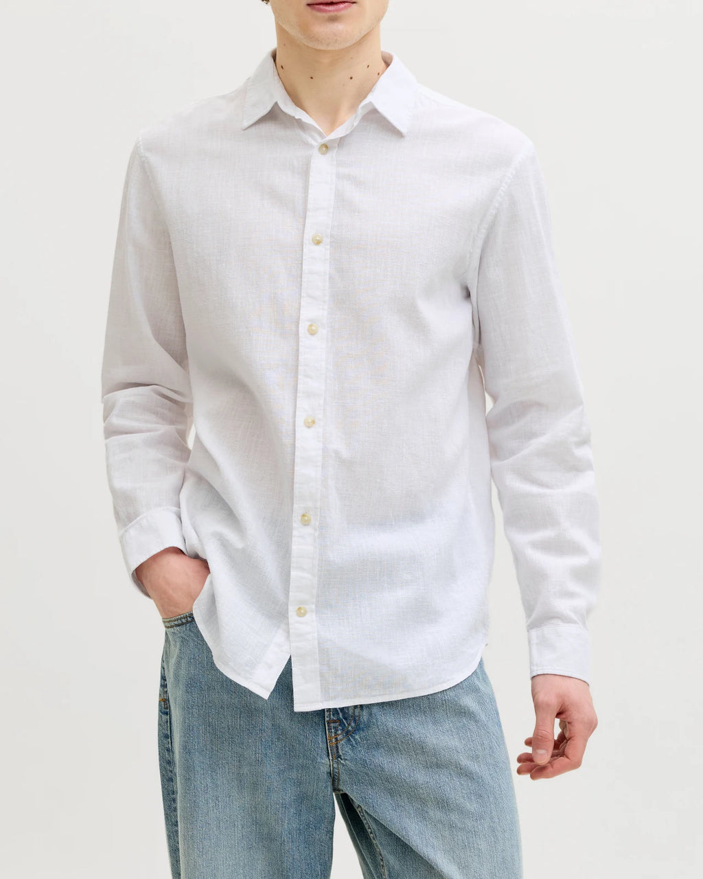 Jack&Jones - Camicia Jjesummer Linen Ble