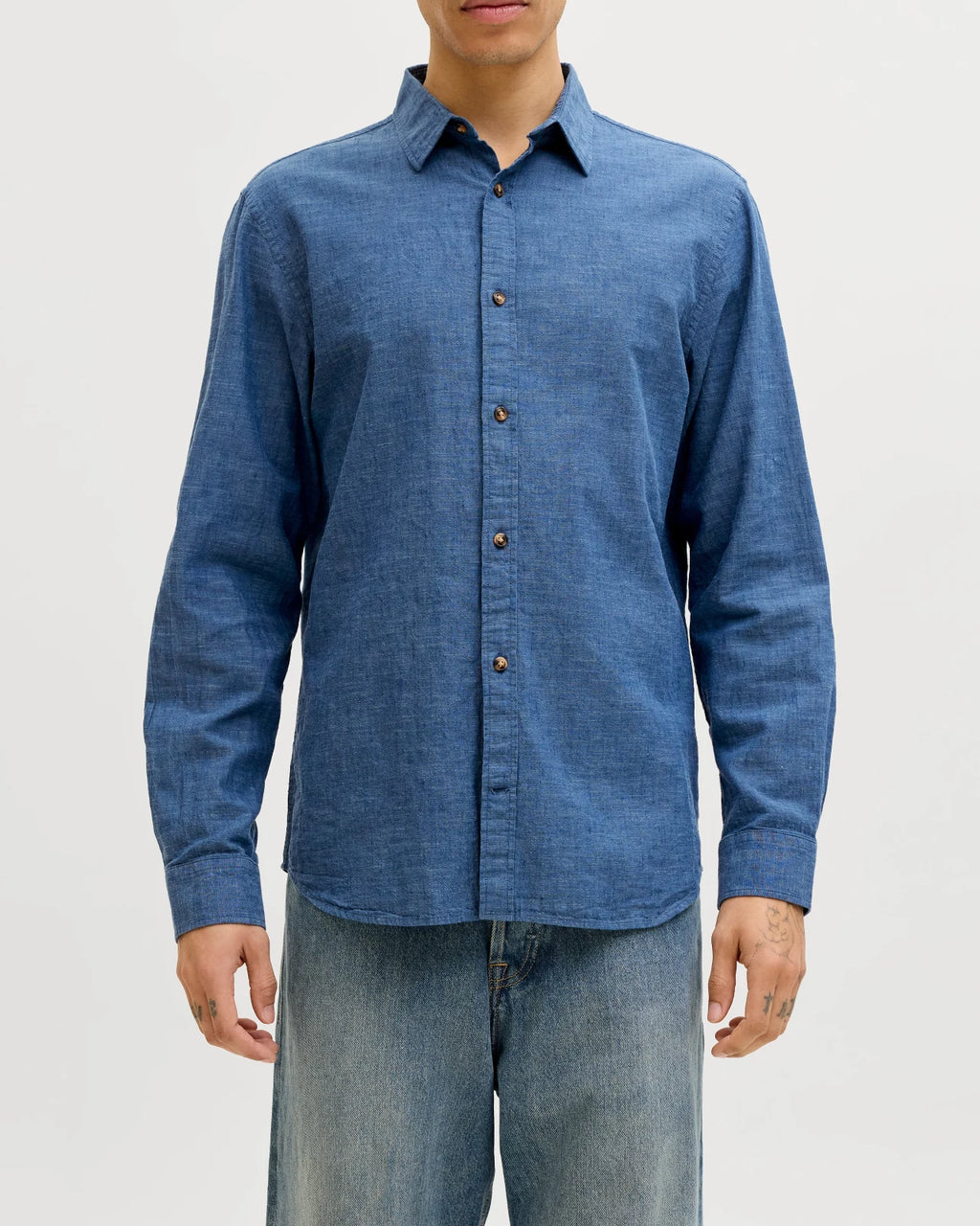 Jack&Jones - Camicia Jjesummer Linen Ble