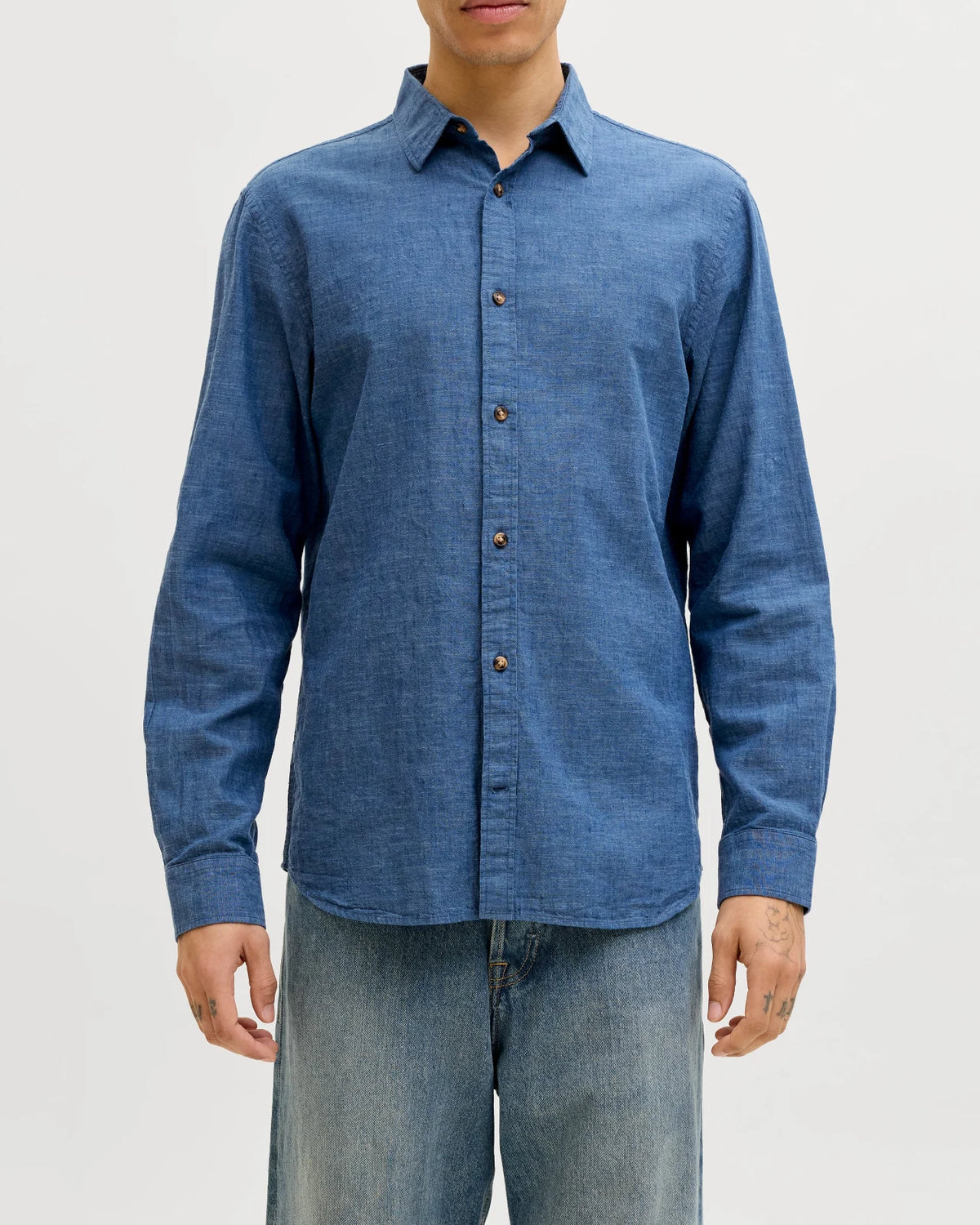 Jack&Jones - Camicia Jjesummer Linen Ble