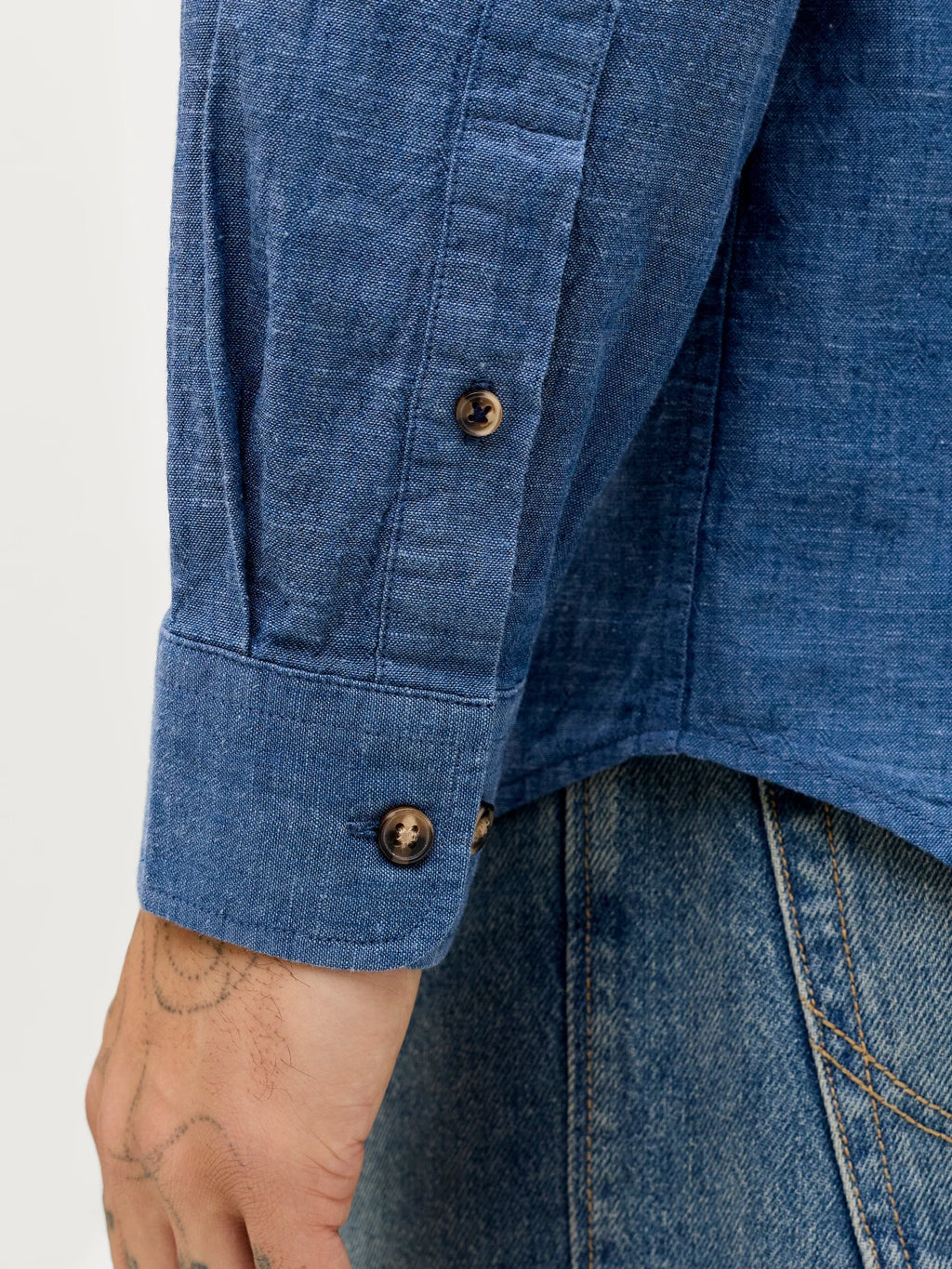Jack&Jones - Camicia Jjesummer Linen Ble