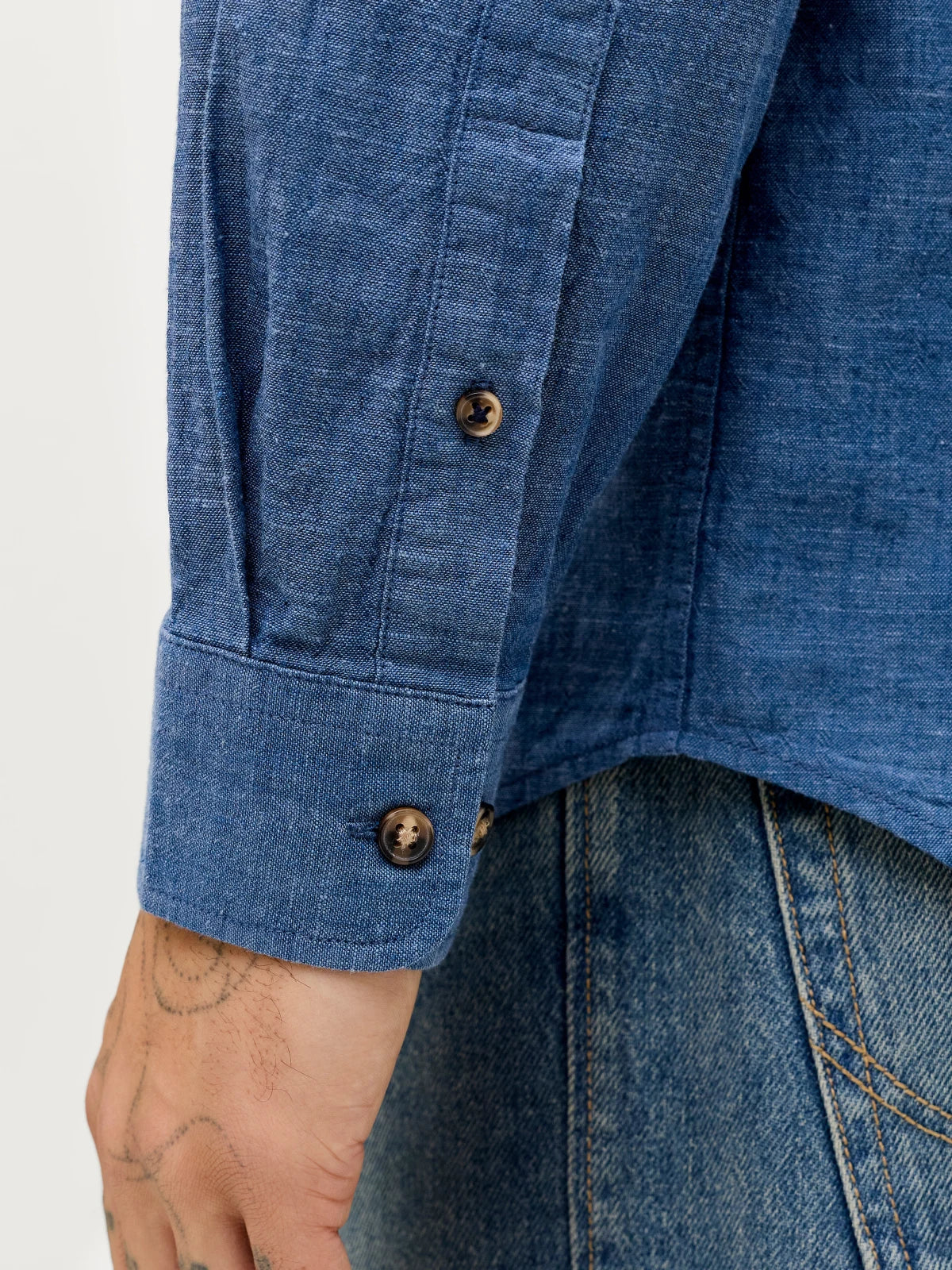 Jack&Jones - Camicia Jjesummer Linen Ble