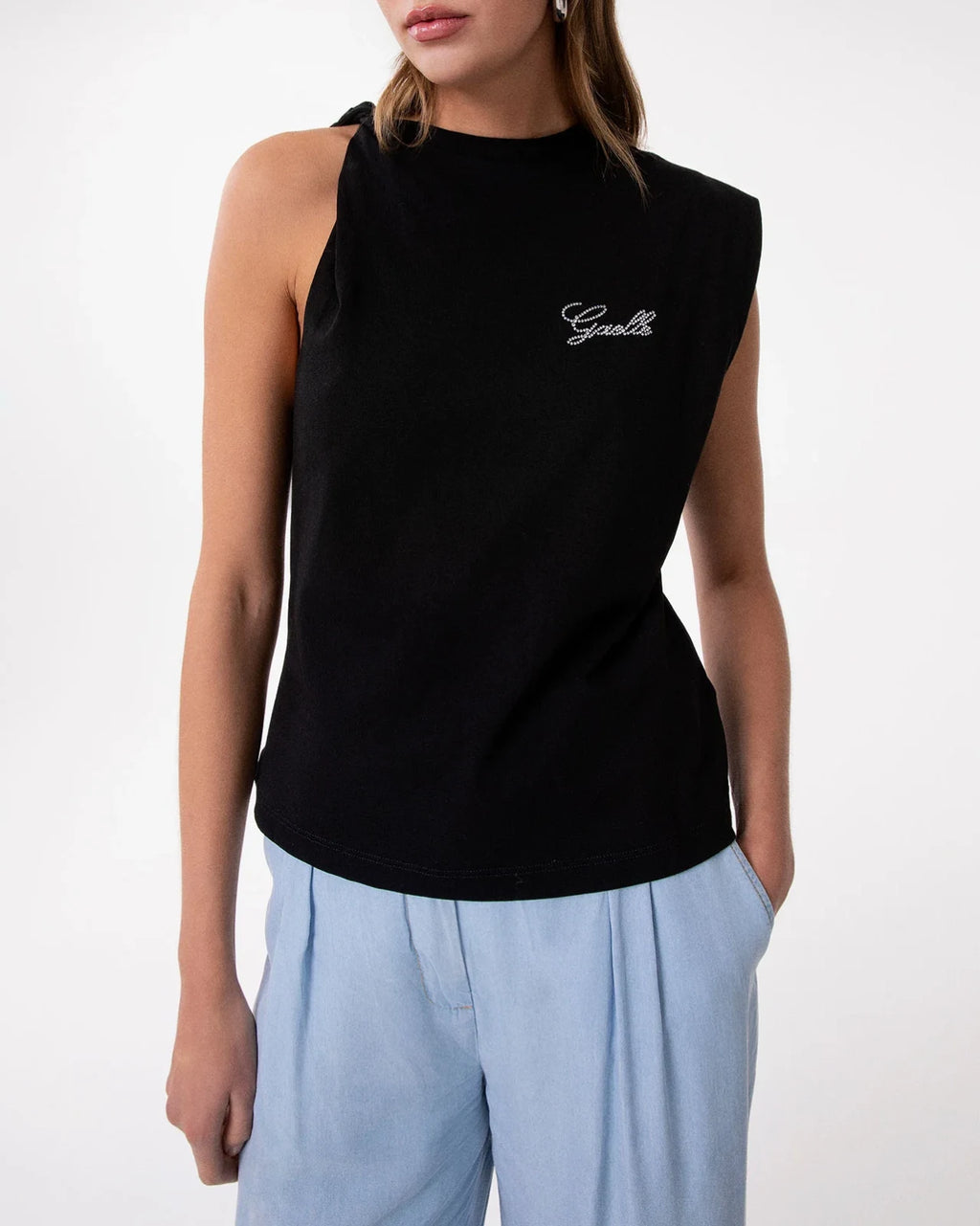 Gaelle - Paris T-Shirt Smanicata Con Dett
