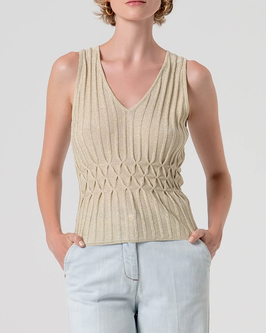 Fracomina - Maglia Knitted Tank Top Go