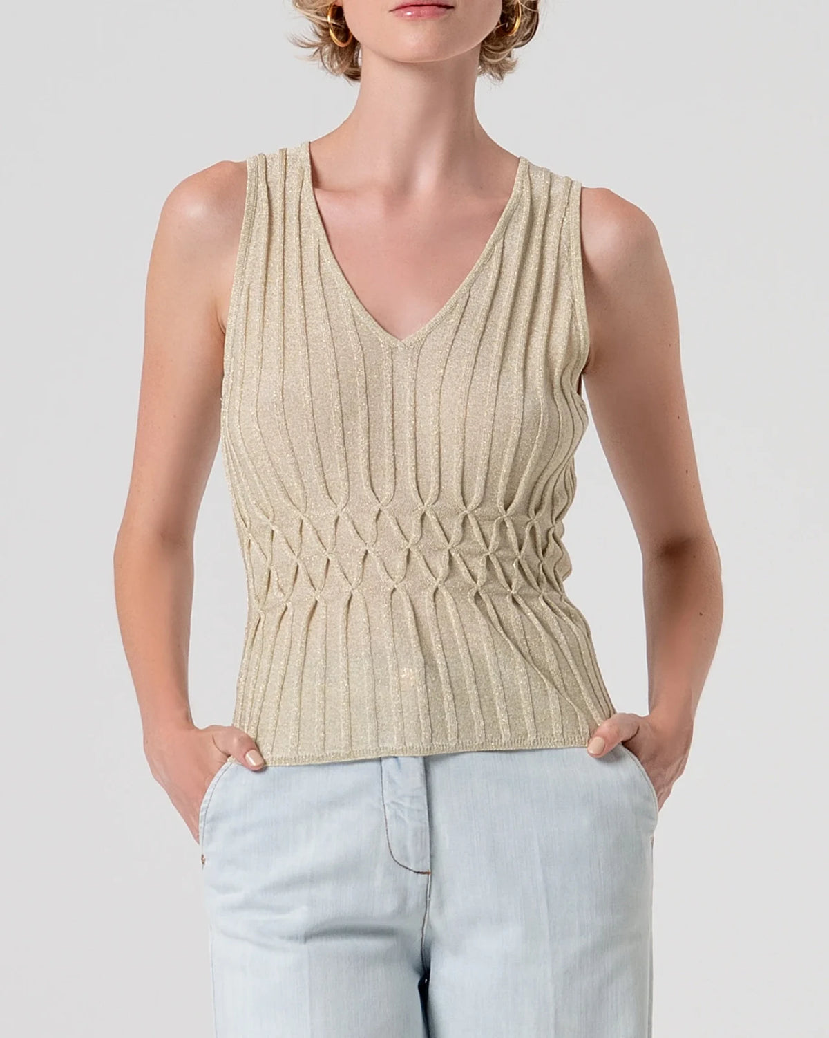 Fracomina - Maglia Knitted Tank Top Go