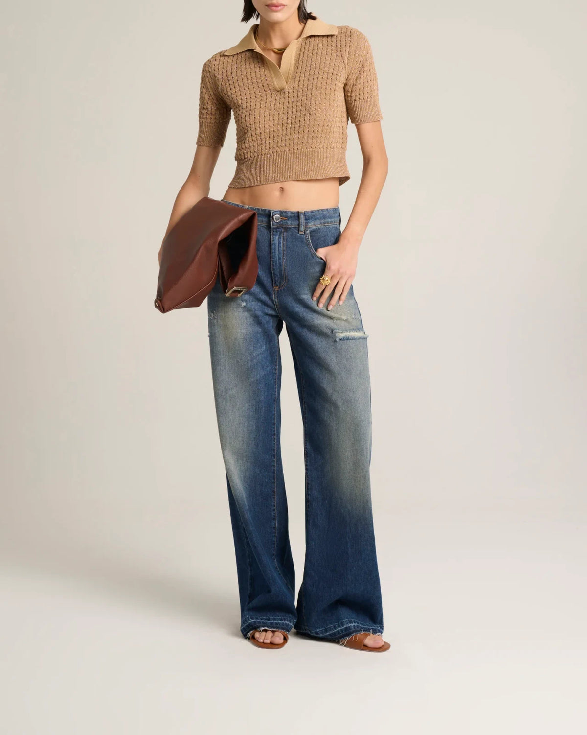 Manila Grace - Maglia Polo Corda
