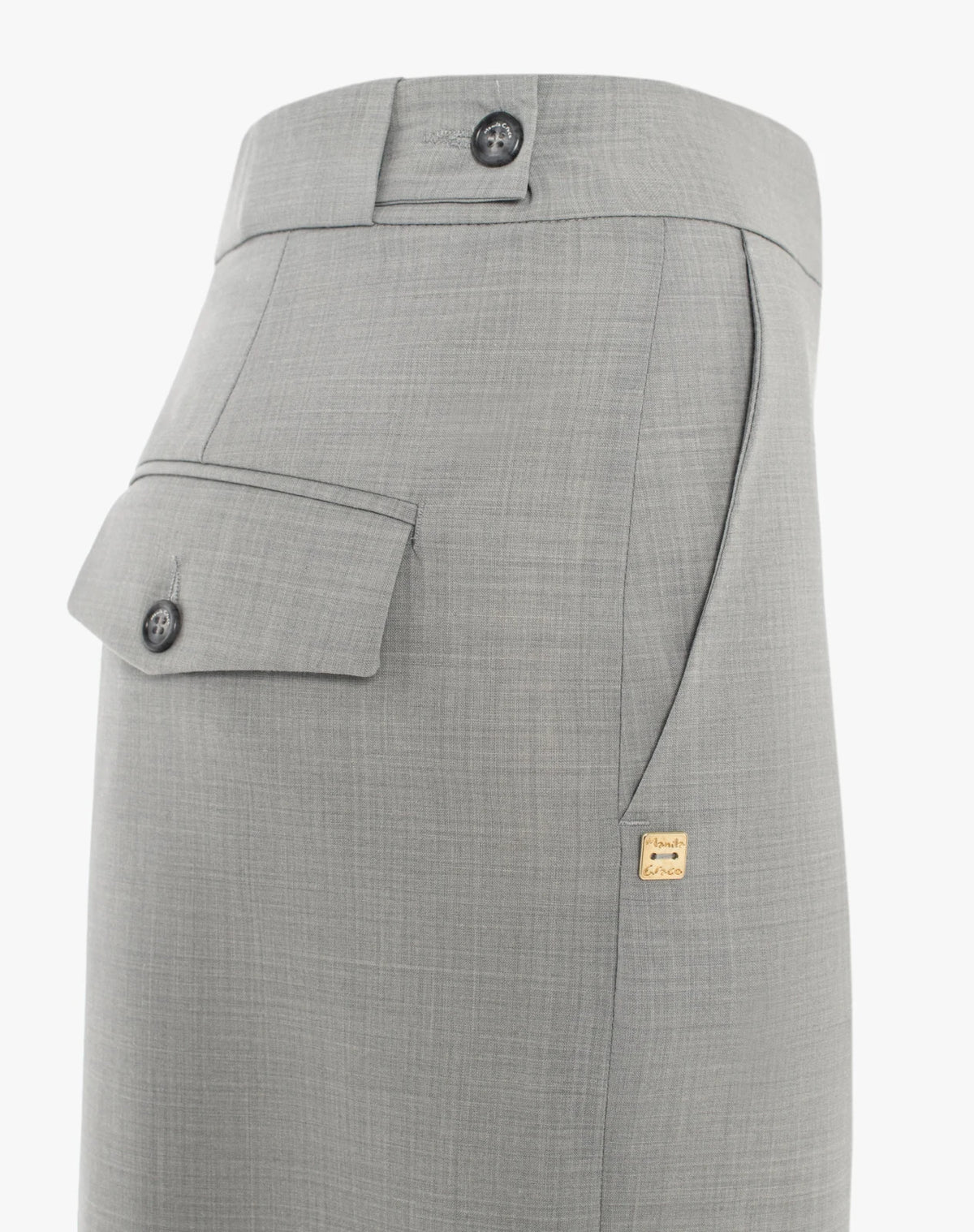 Manila Grace - Pantaloni Con Patte Cenere