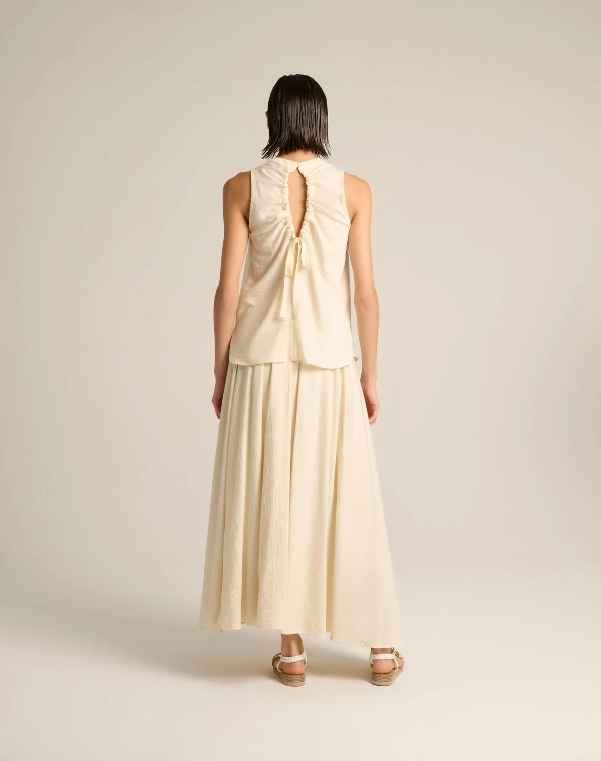 Manila Grace - Top Con Coulisse Dt Avorio