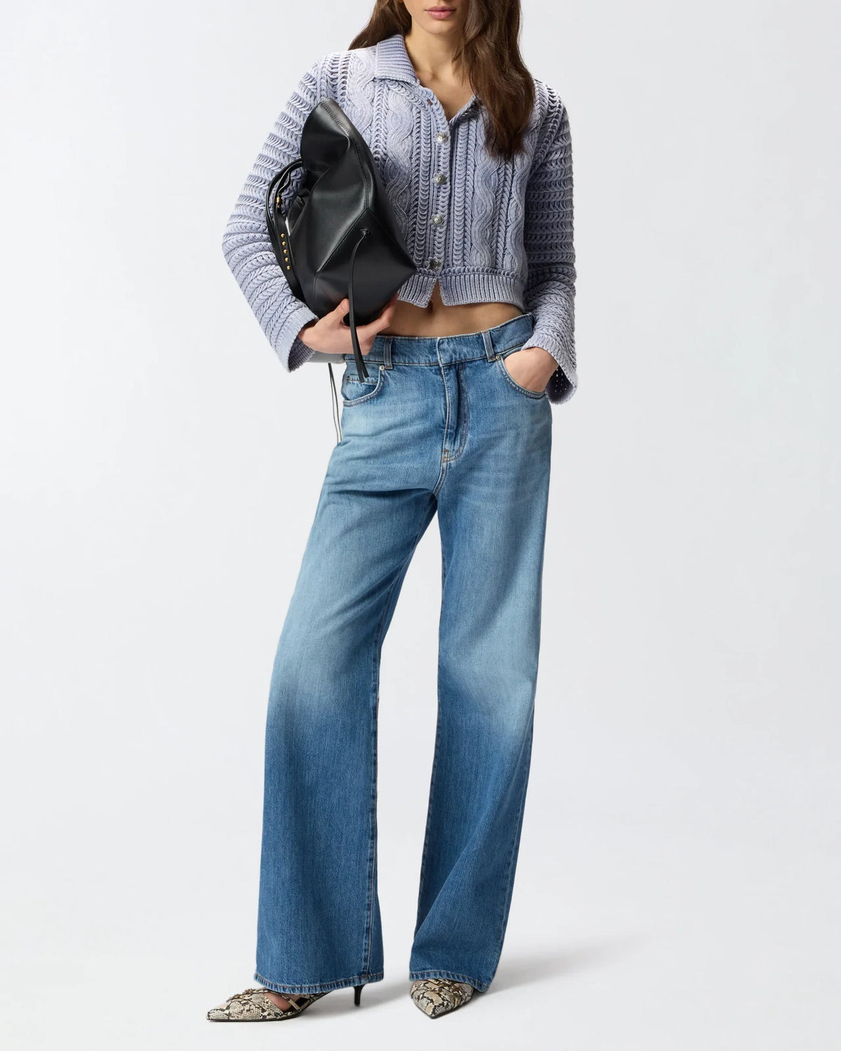 Pinko - Jeans Wanda Wide Leg Mediu