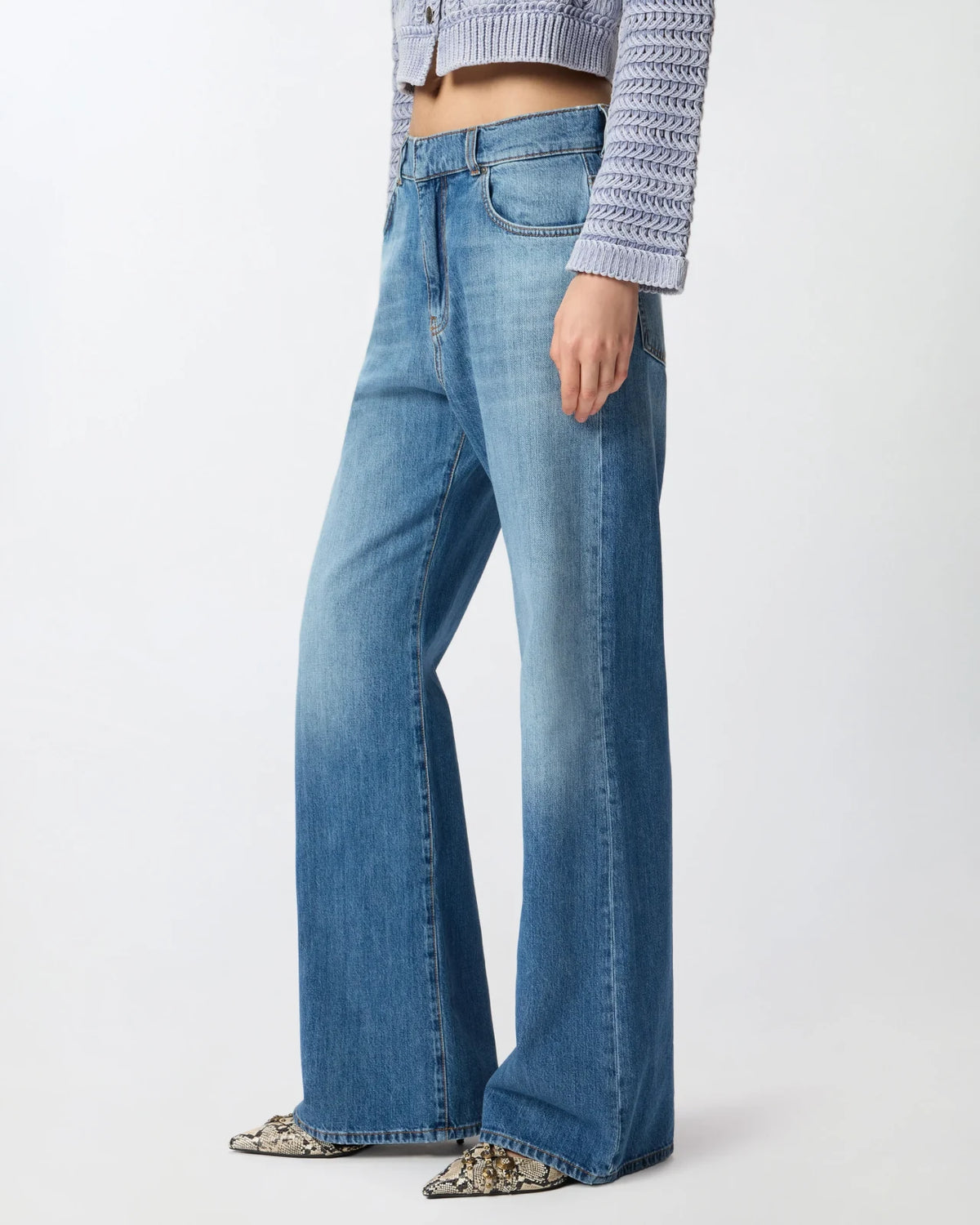 Pinko - Jeans Wanda Wide Leg Mediu
