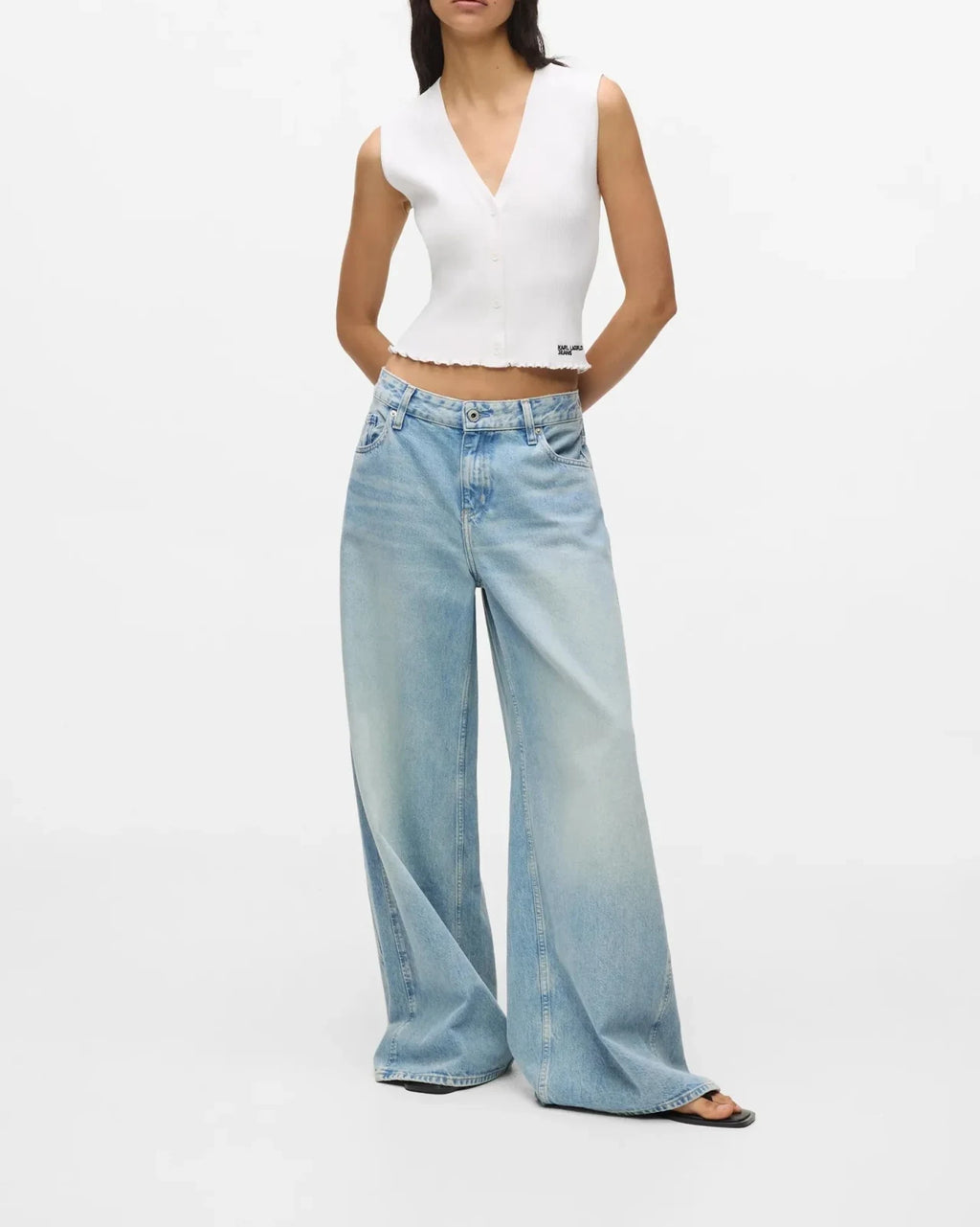 Karl Lagerfeld - Pantaloni Klj Lr Wide Leg
