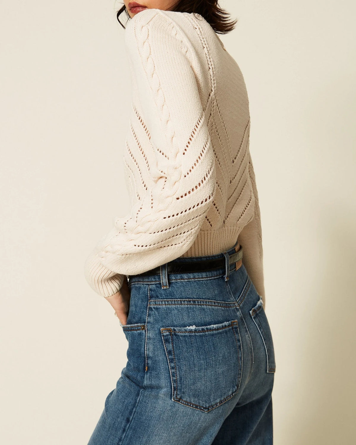 Twinset - Maglia Cropped Punzonata