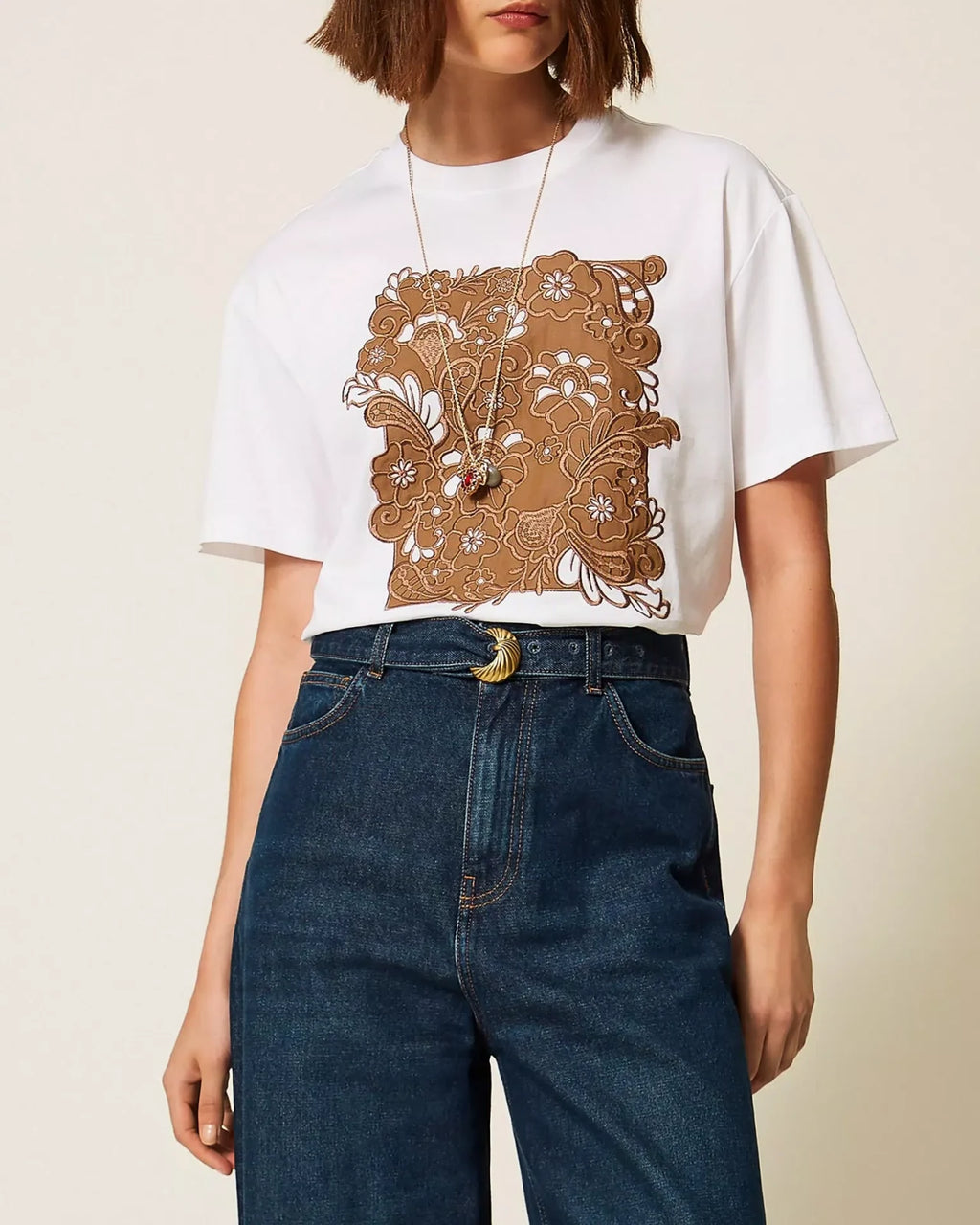Twinset - T-Shirt Con Ricamo