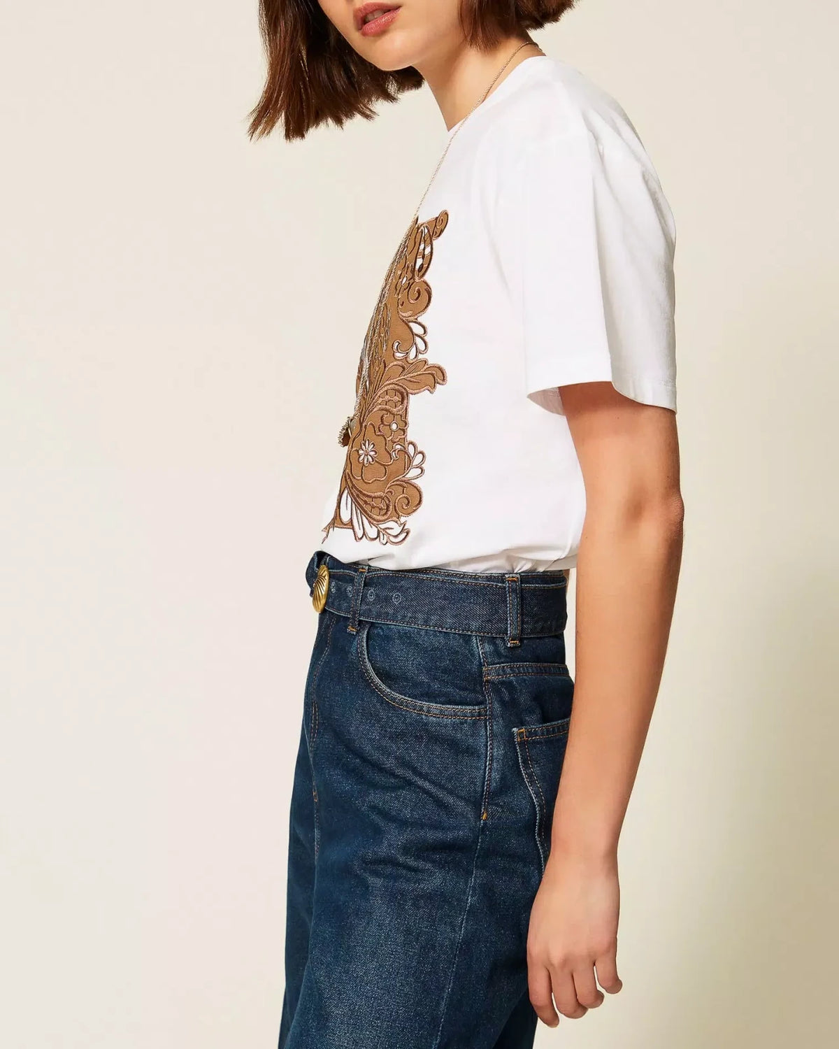 Twinset - T-Shirt Con Ricamo