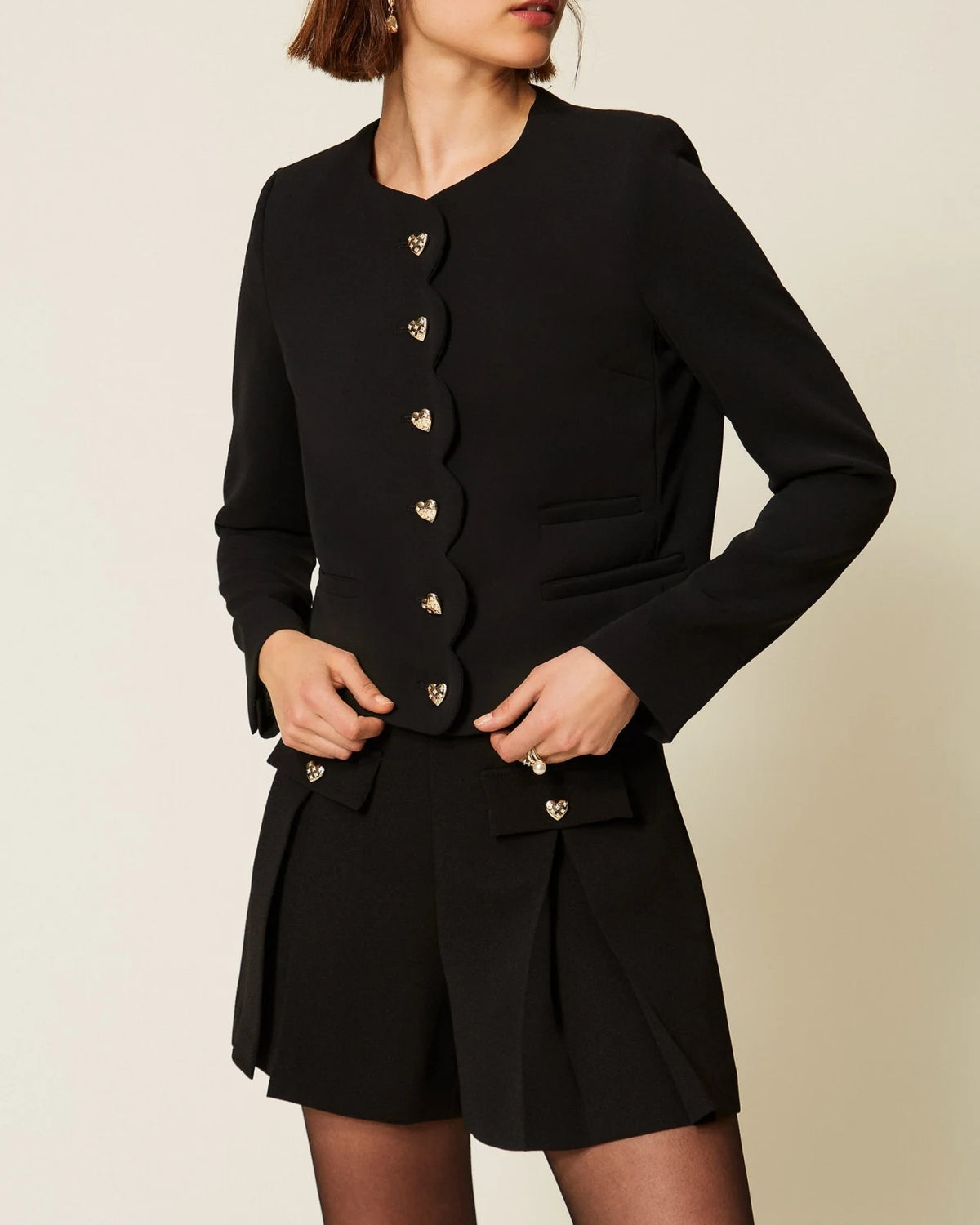 Twinset - Giacca Coreana Con Smerli