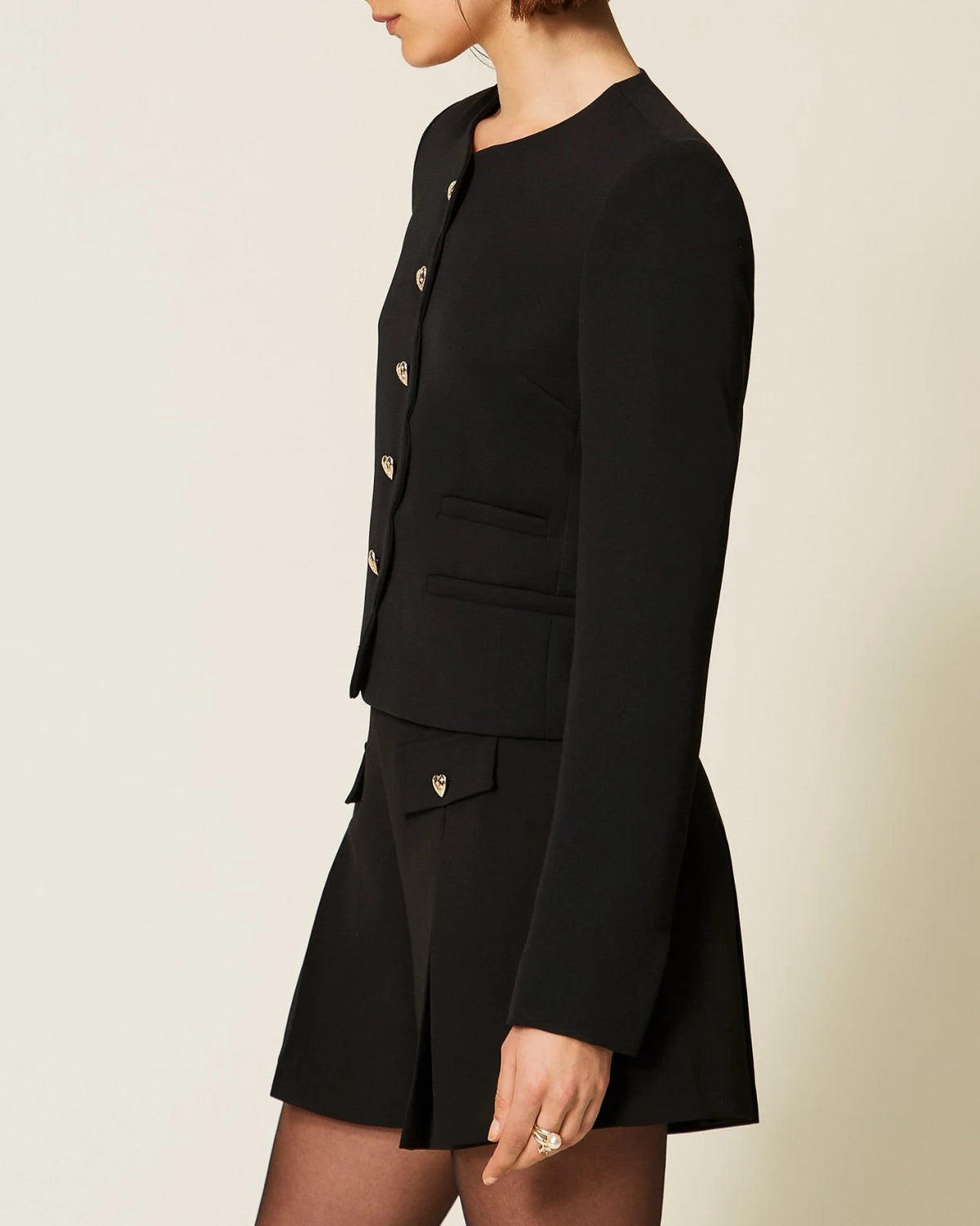 Twinset - Giacca Coreana Con Smerli