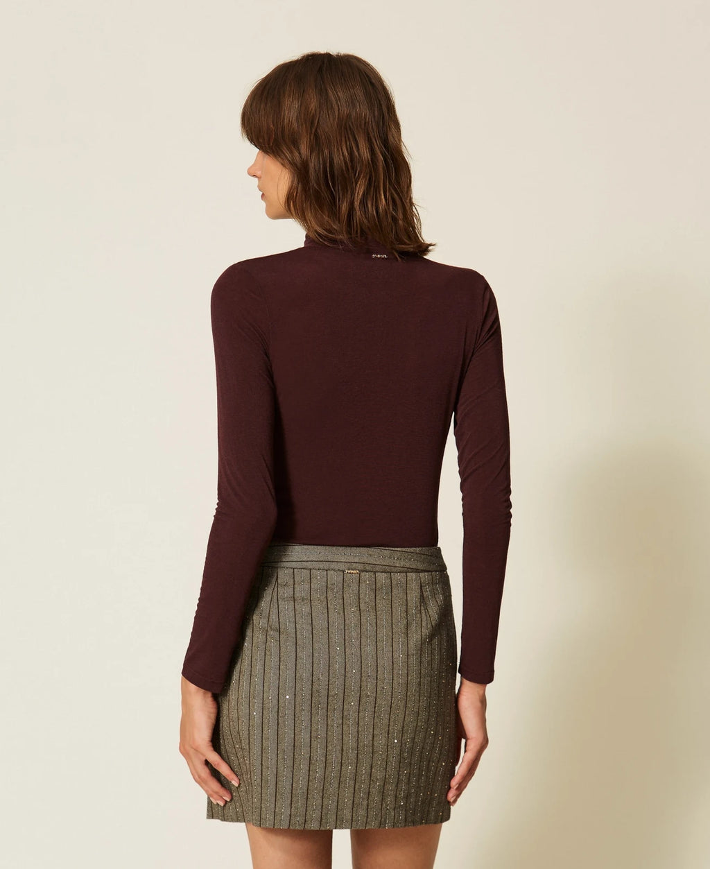Twinset - Blusa Con Collo Alto
