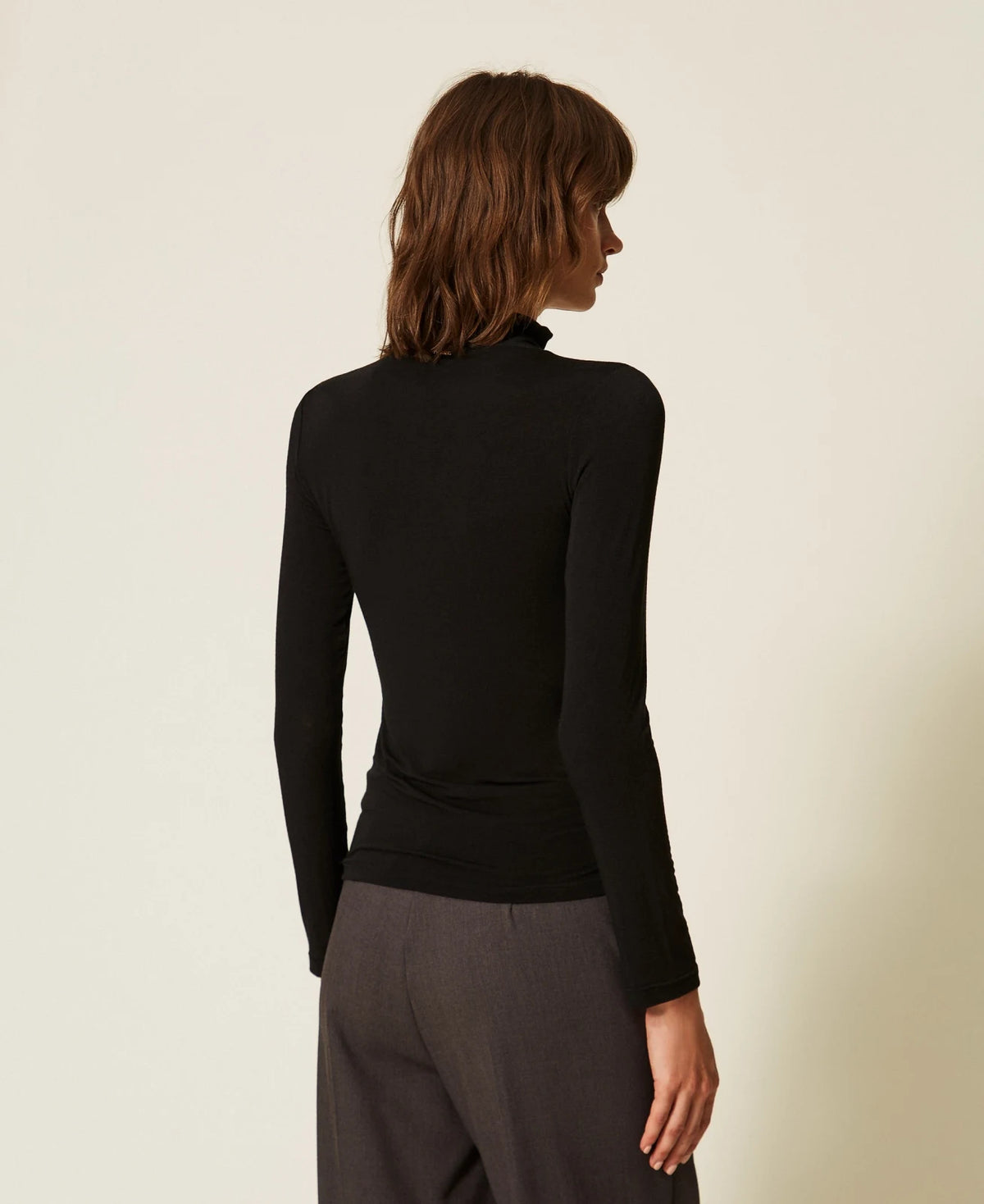Twinset - Blusa Con Collo Alto