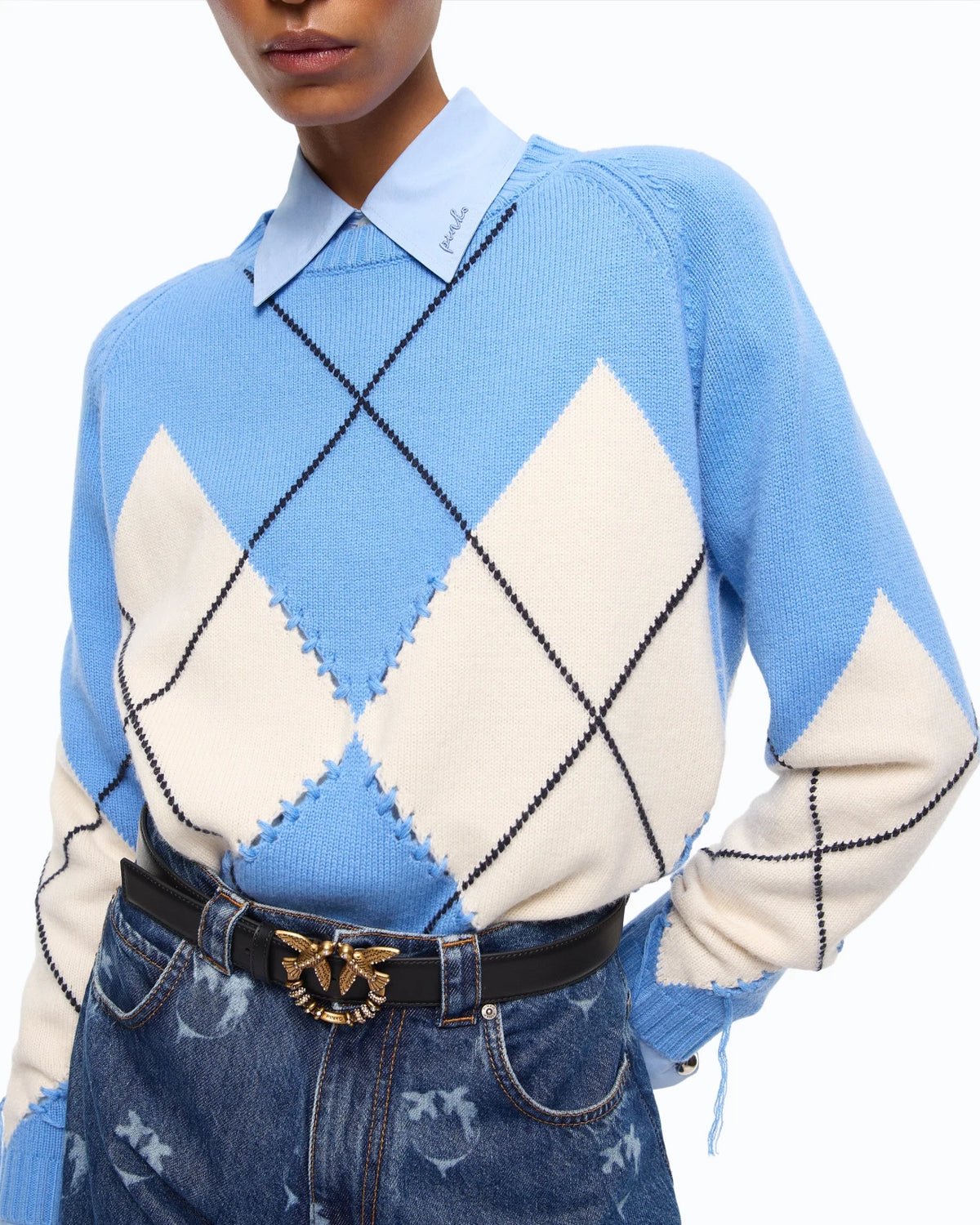 Pinko - Berna Pull Argyle Traforato