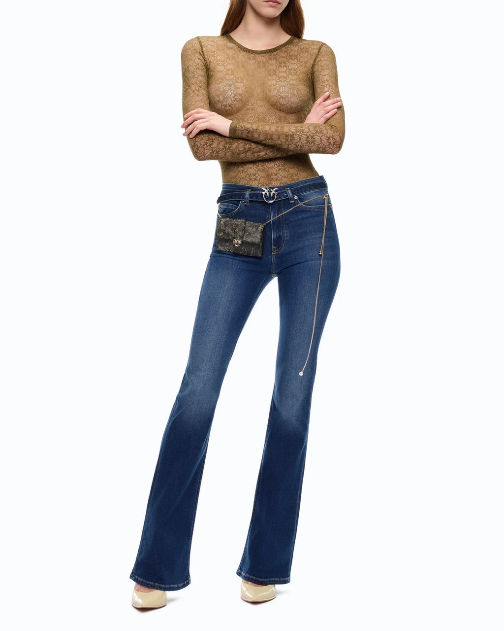 Pinko - Flora Flare Medium Wash