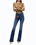 Pinko - Flora Flare Medium Wash