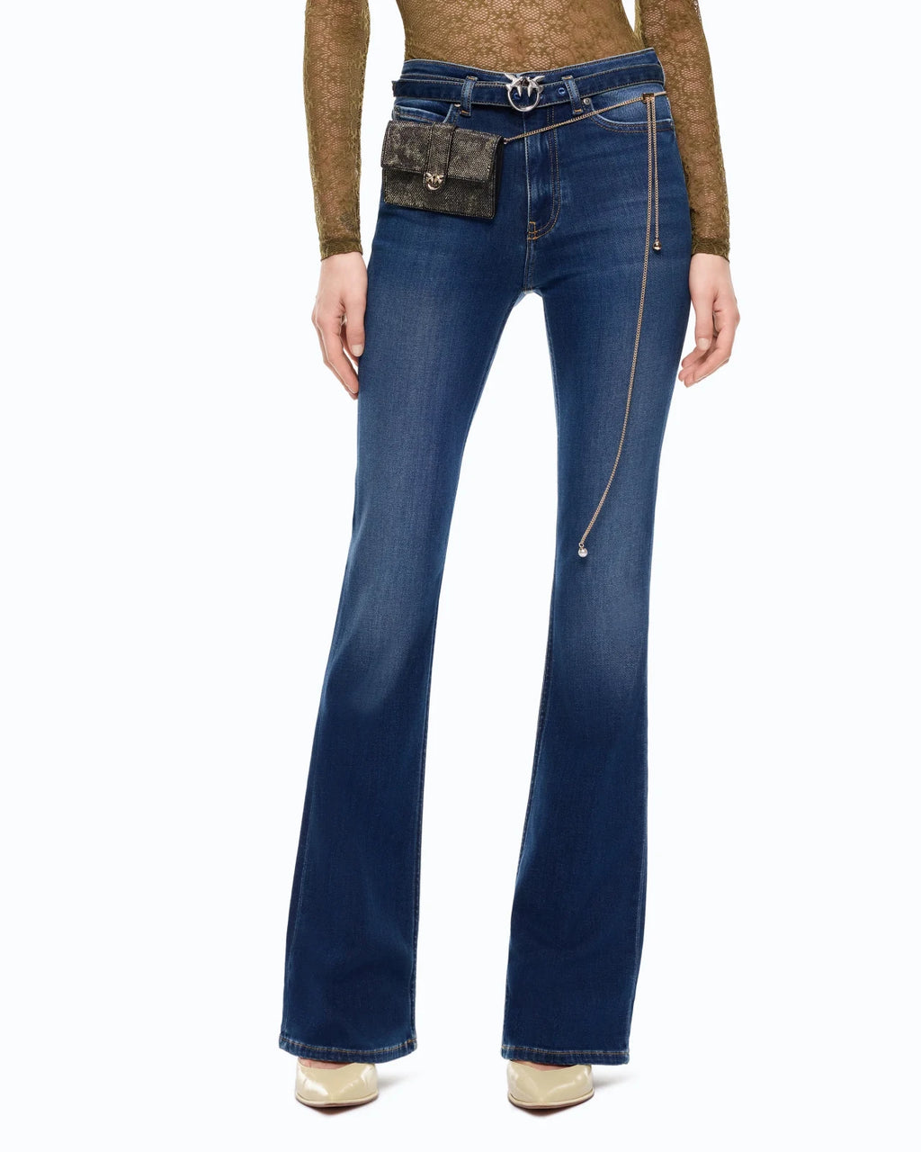 Pinko - Flora Flare Medium Wash