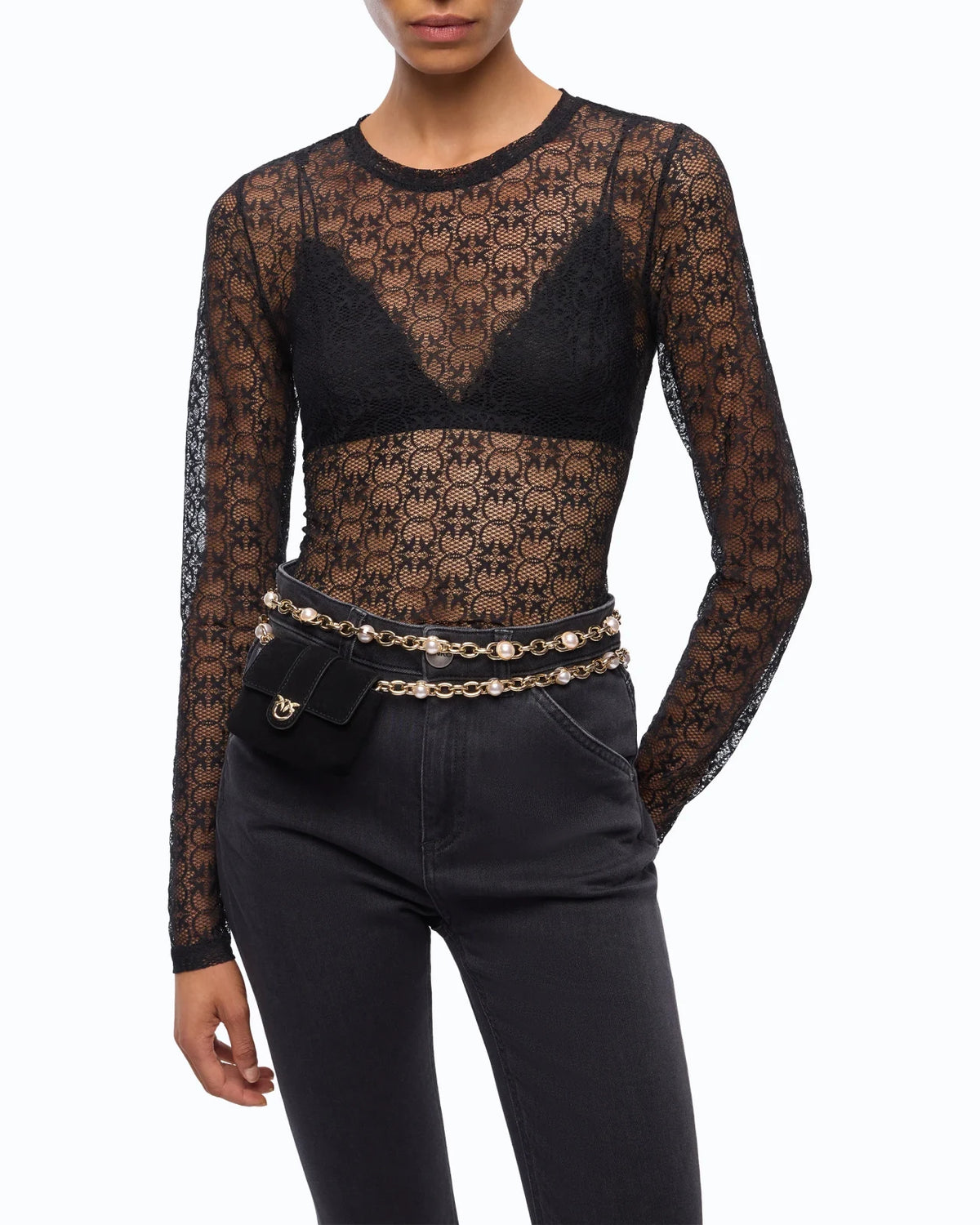 Pinko - Rover Maglia Pizzo Stretch