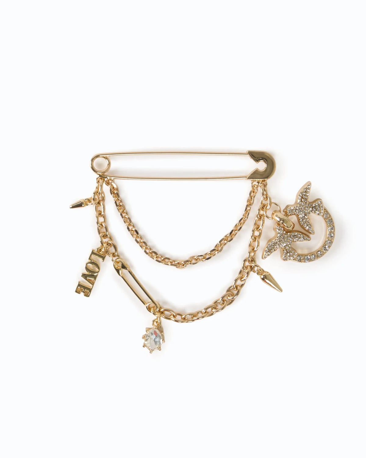 Pinko - Brooch Metal Chain Logo