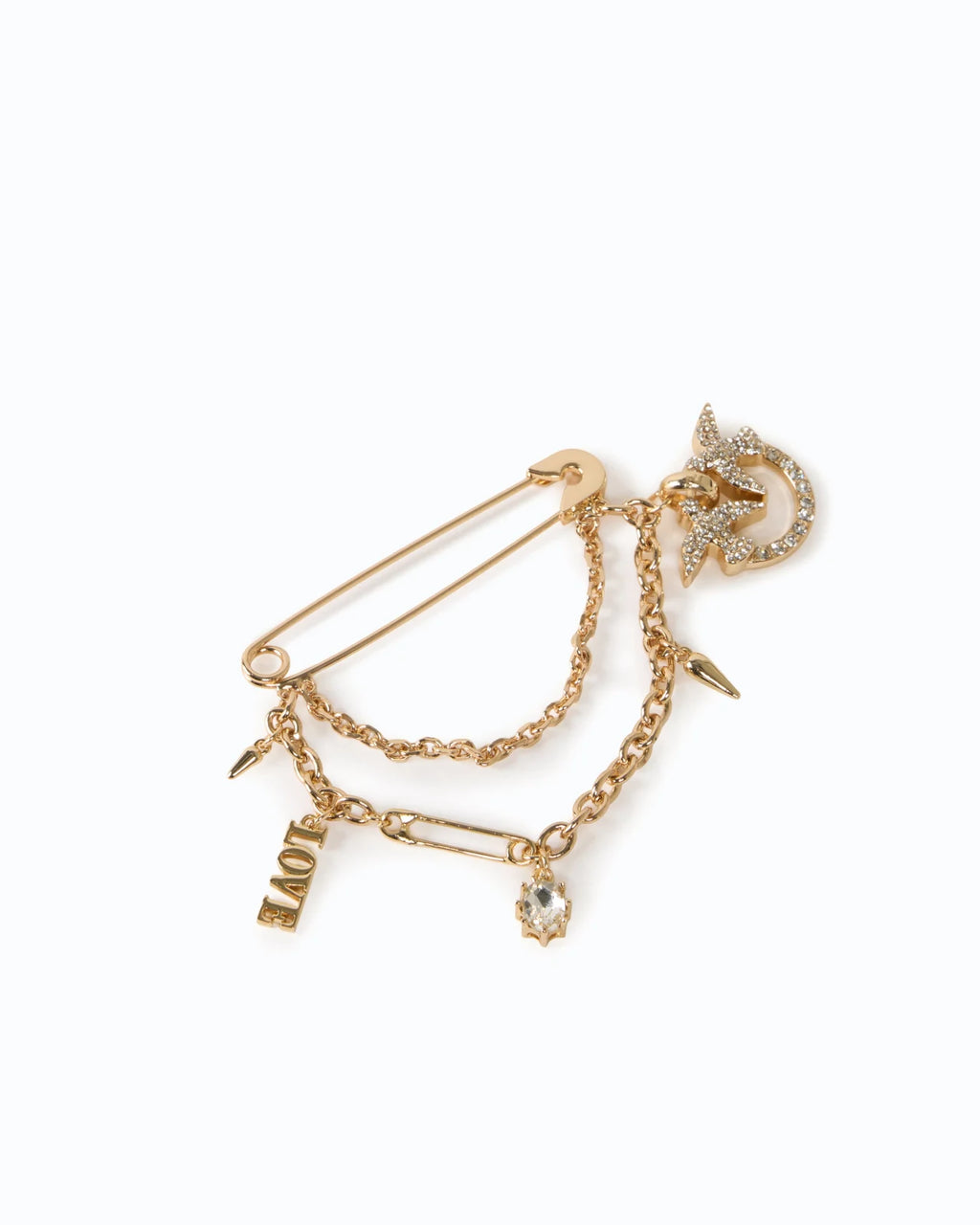 Pinko - Brooch Metal Chain Logo