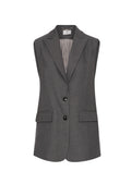 Fracomina - Long Gilet Greymelange