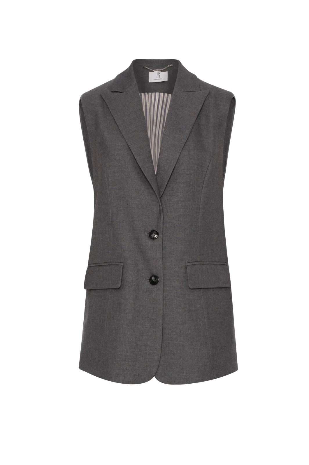 Fracomina - Long Gilet Greymelange