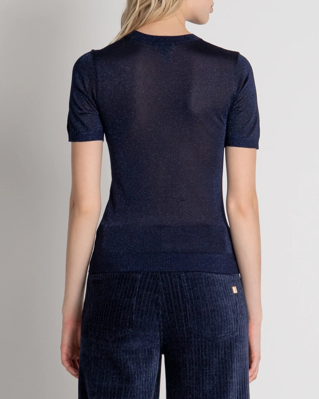 Fracomina - T-Shirt Maglia Darkbluelurex
