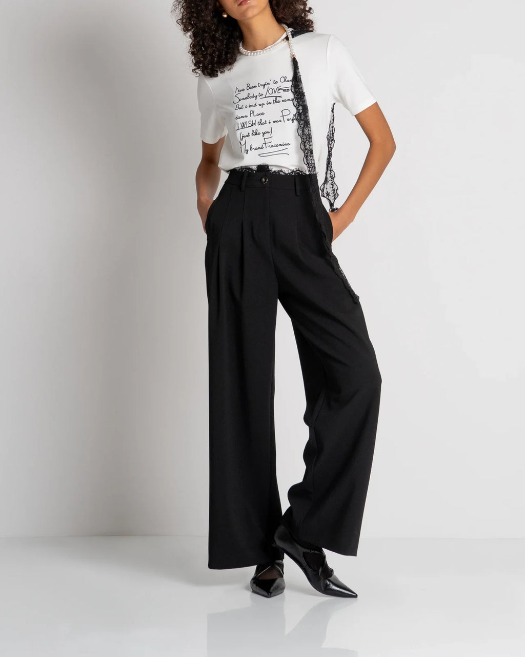 Fracomina - Flare Pantaloni Black