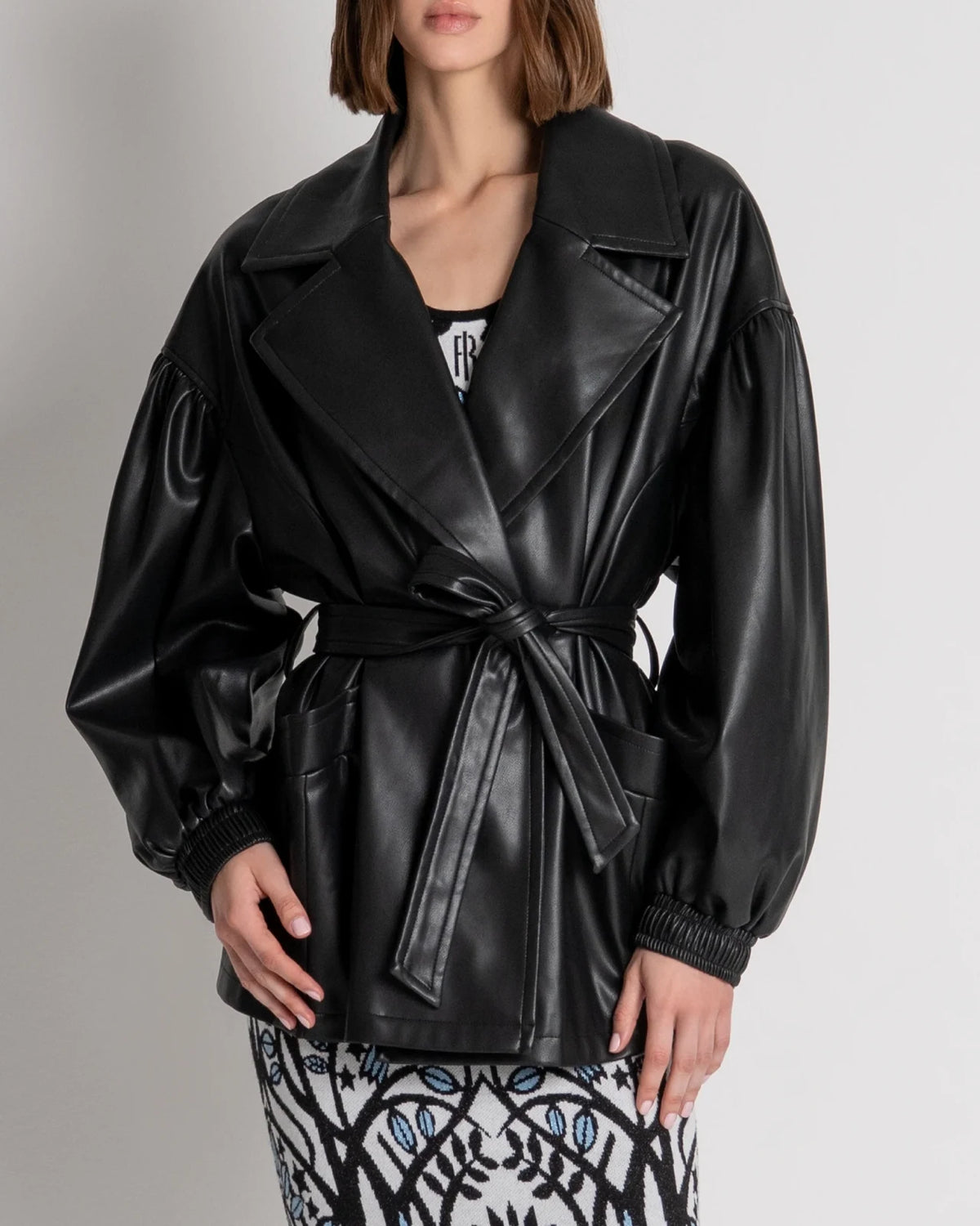 Fracomina - Cappotto With Cintura Black