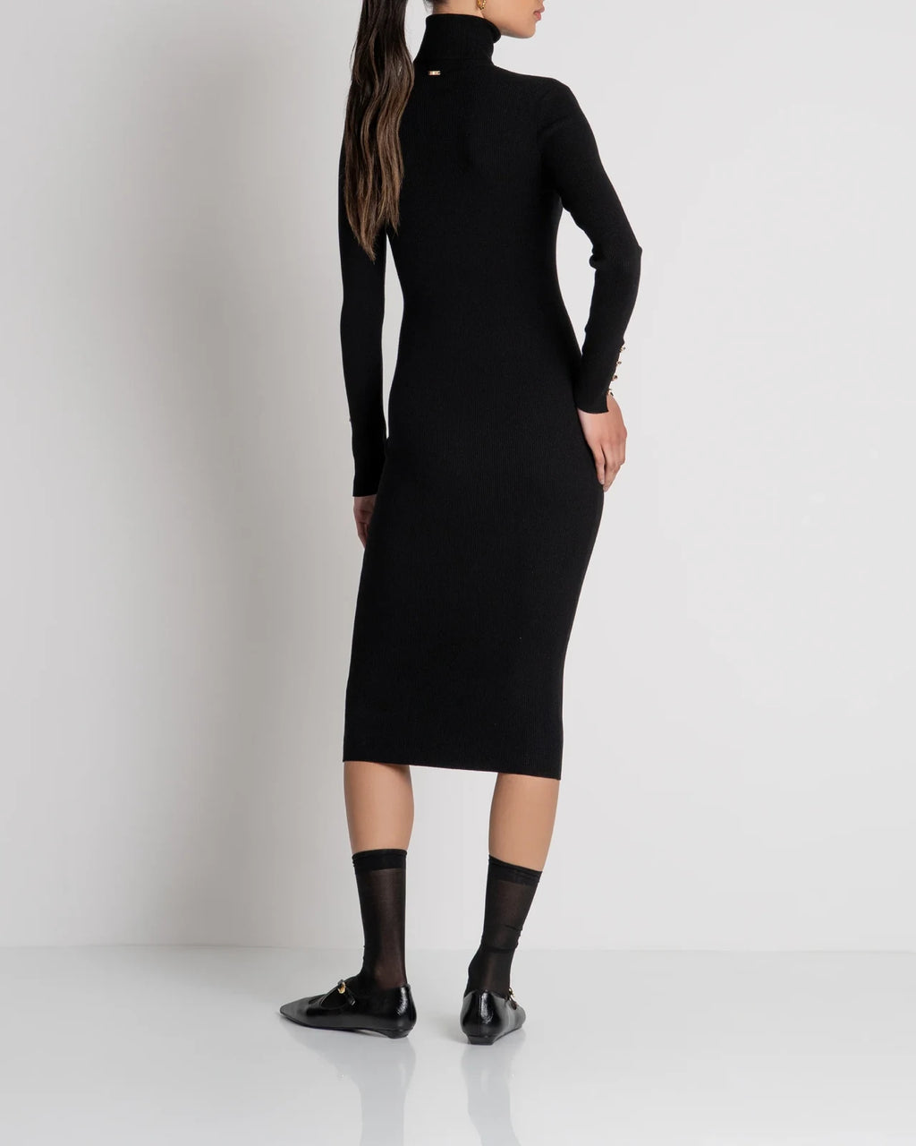 Fracomina - High Neck Midi Knit Vestito