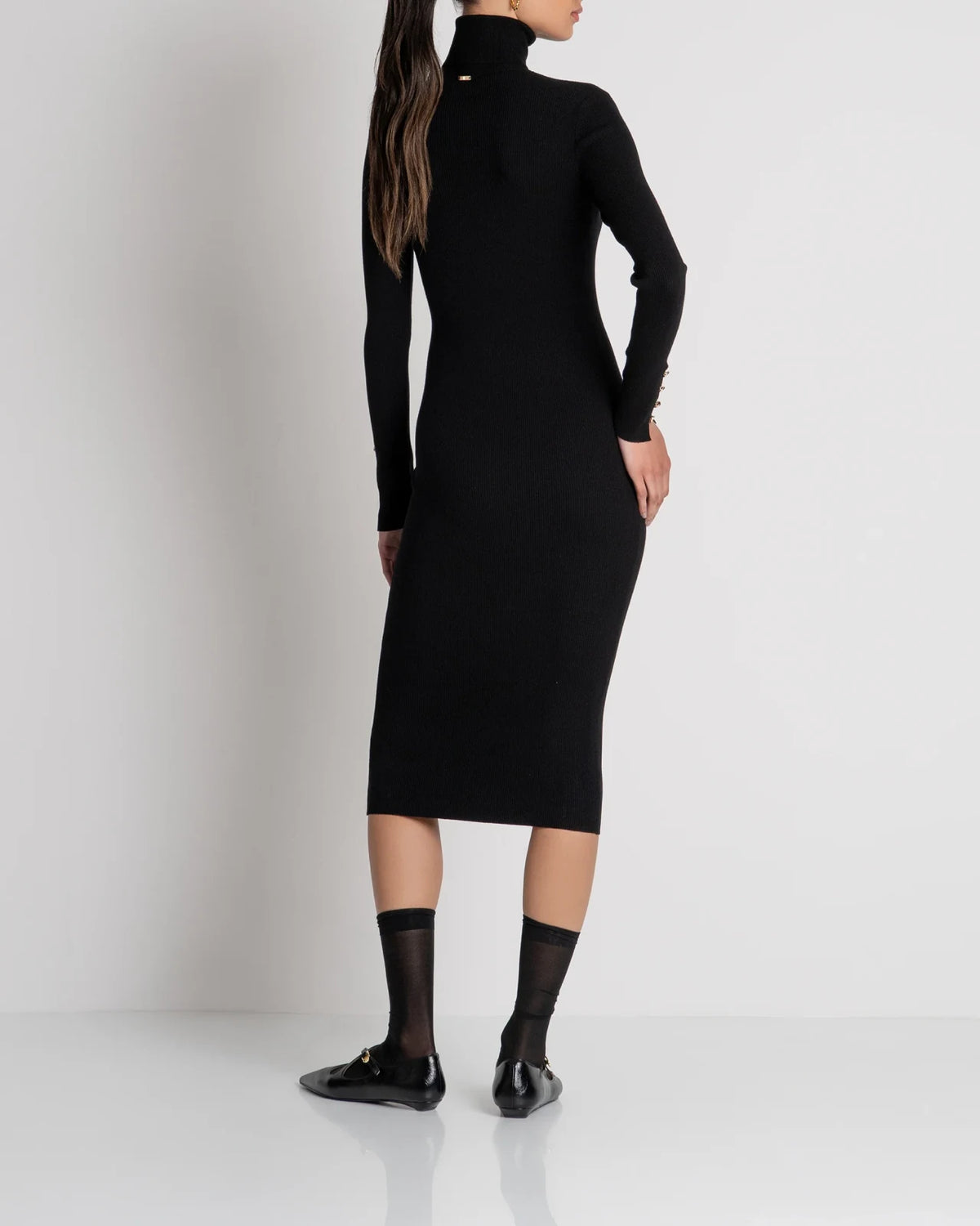 Fracomina - High Neck Midi Knit Vestito