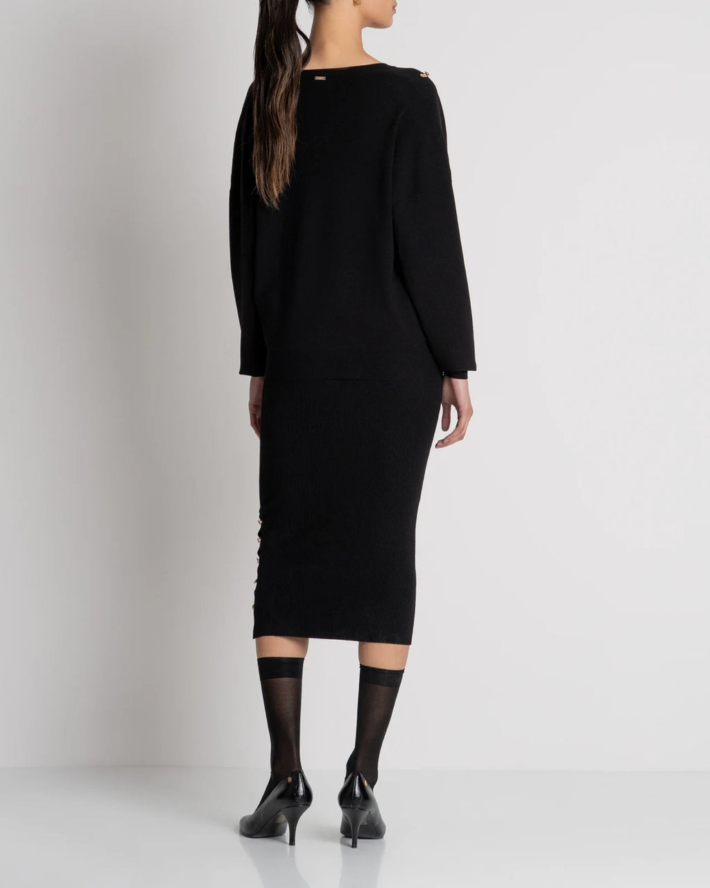 Fracomina - Midi Knitted Gonna Black