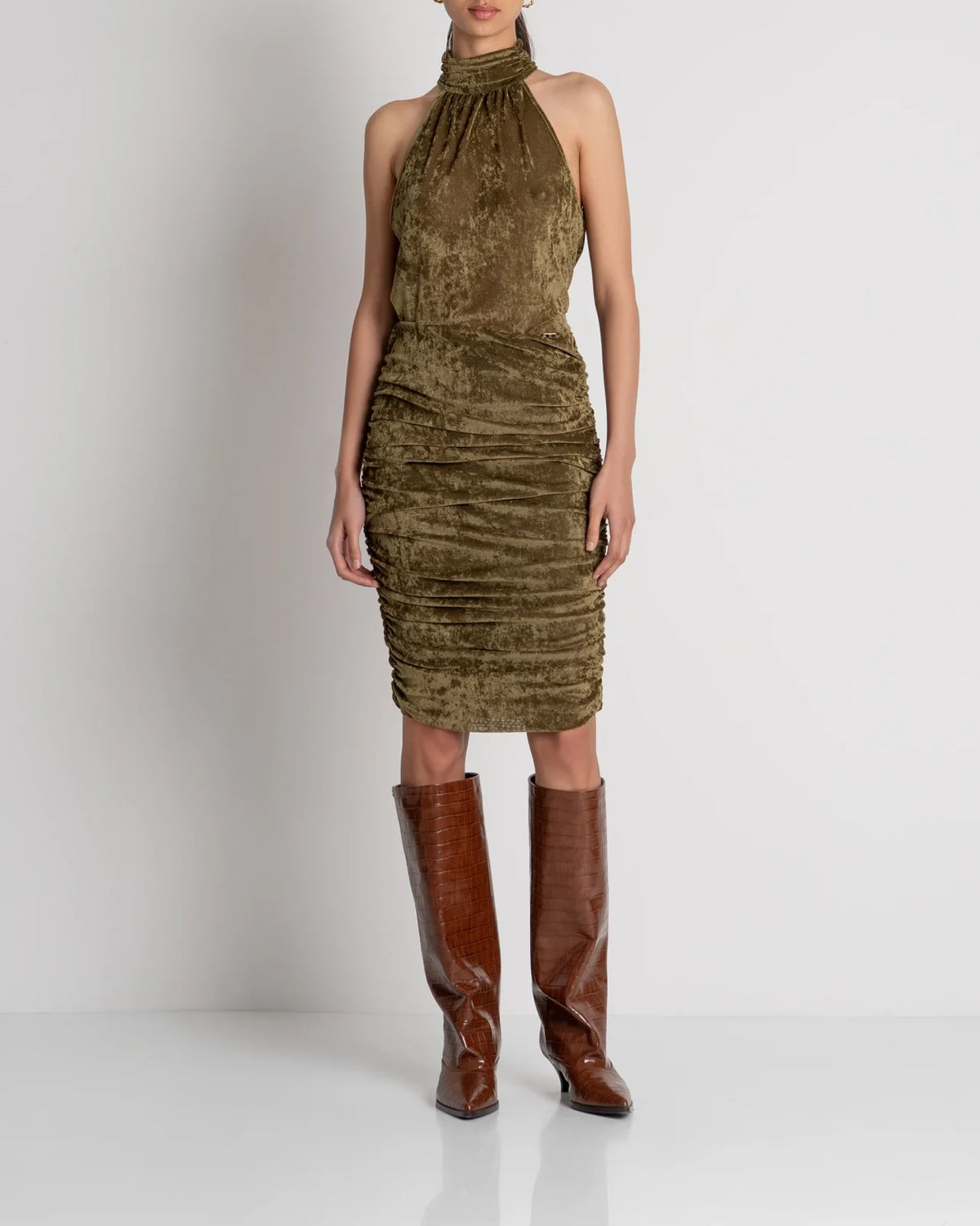 Fracomina - Halter Neck Tank Top Olive