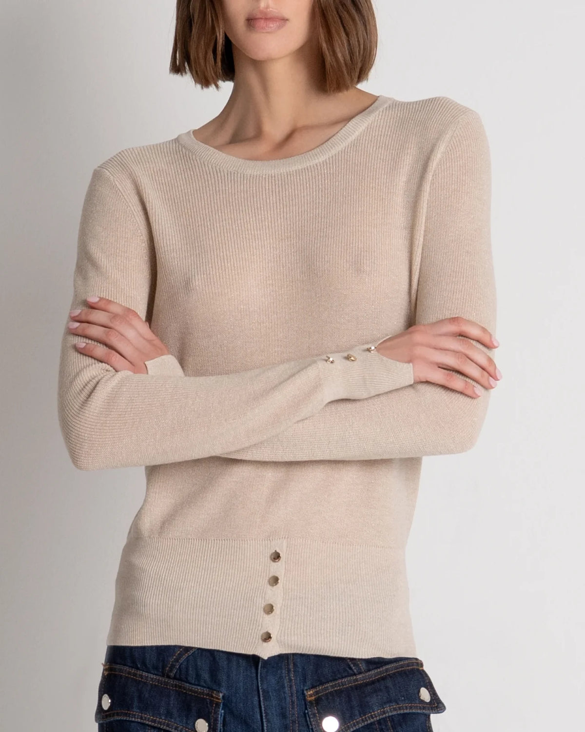 Fracomina - Crew Neck Maglia Gold