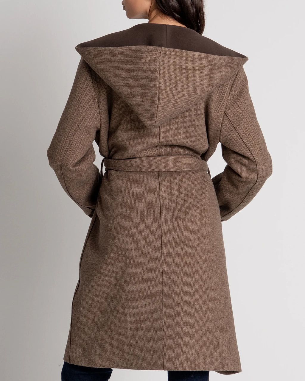 Fracomina - Long Cappotto With Cintura Brown