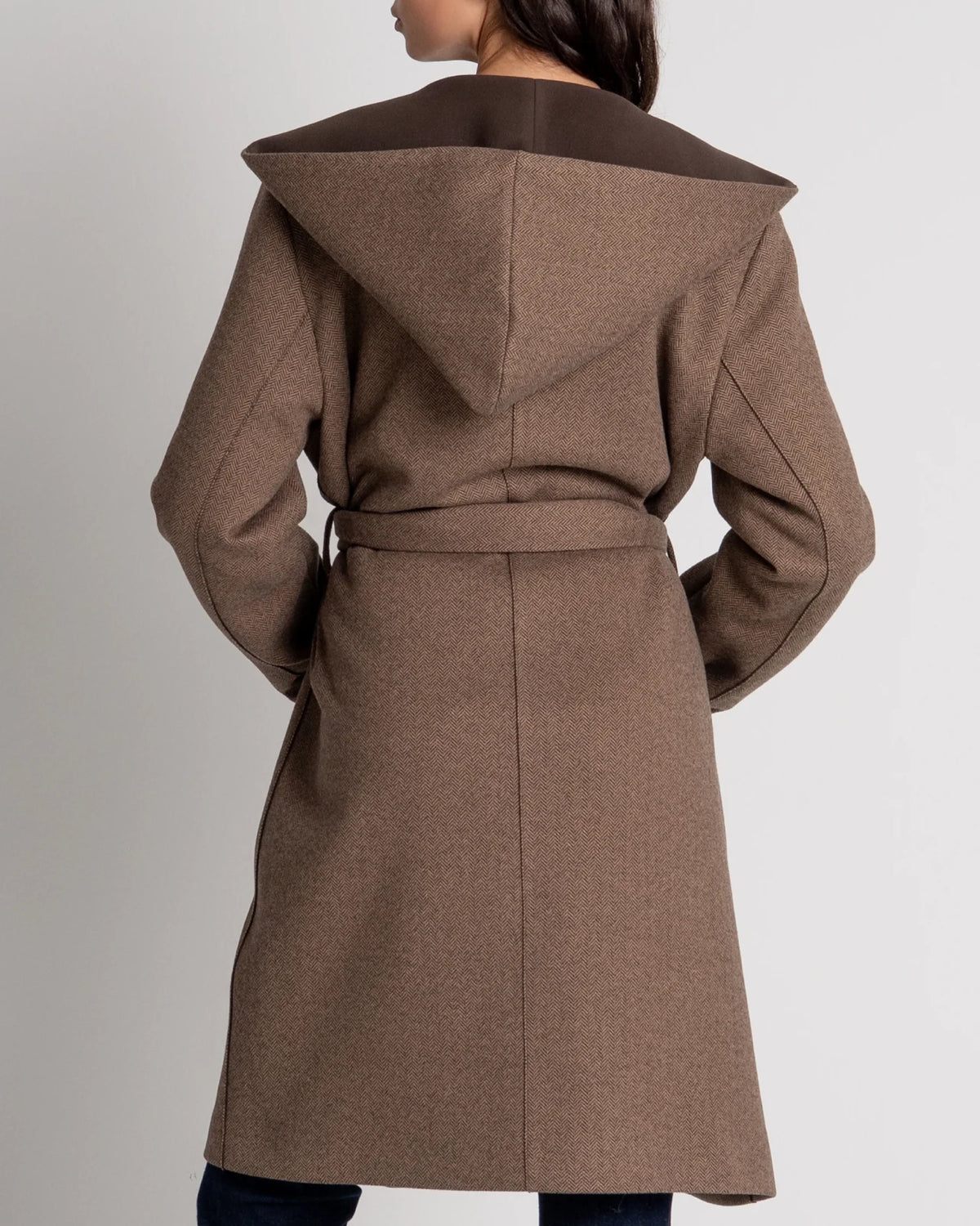 Fracomina - Long Cappotto With Cintura Brown