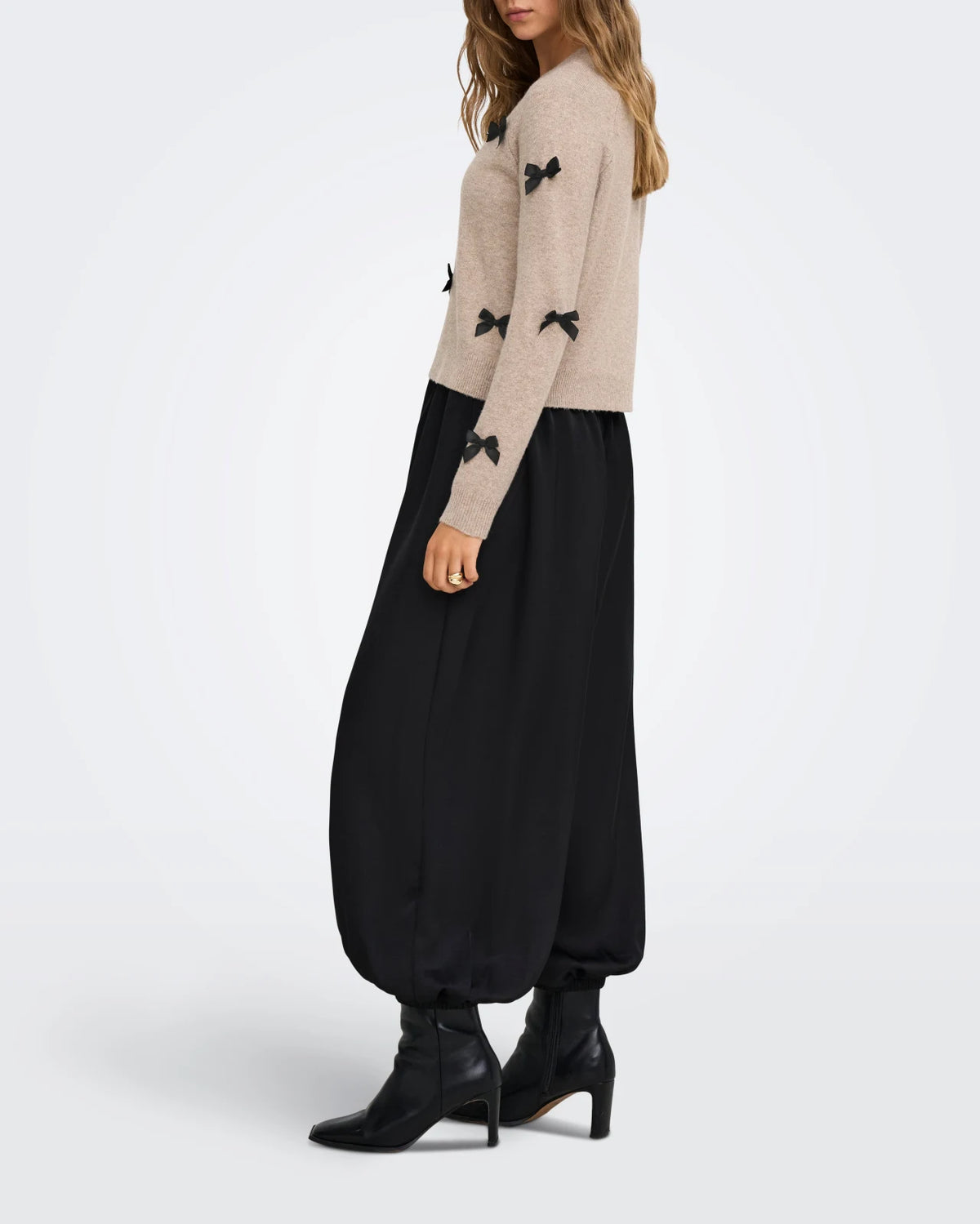 Only - Knitted Top Onlnoelle Bow Pullover Knt