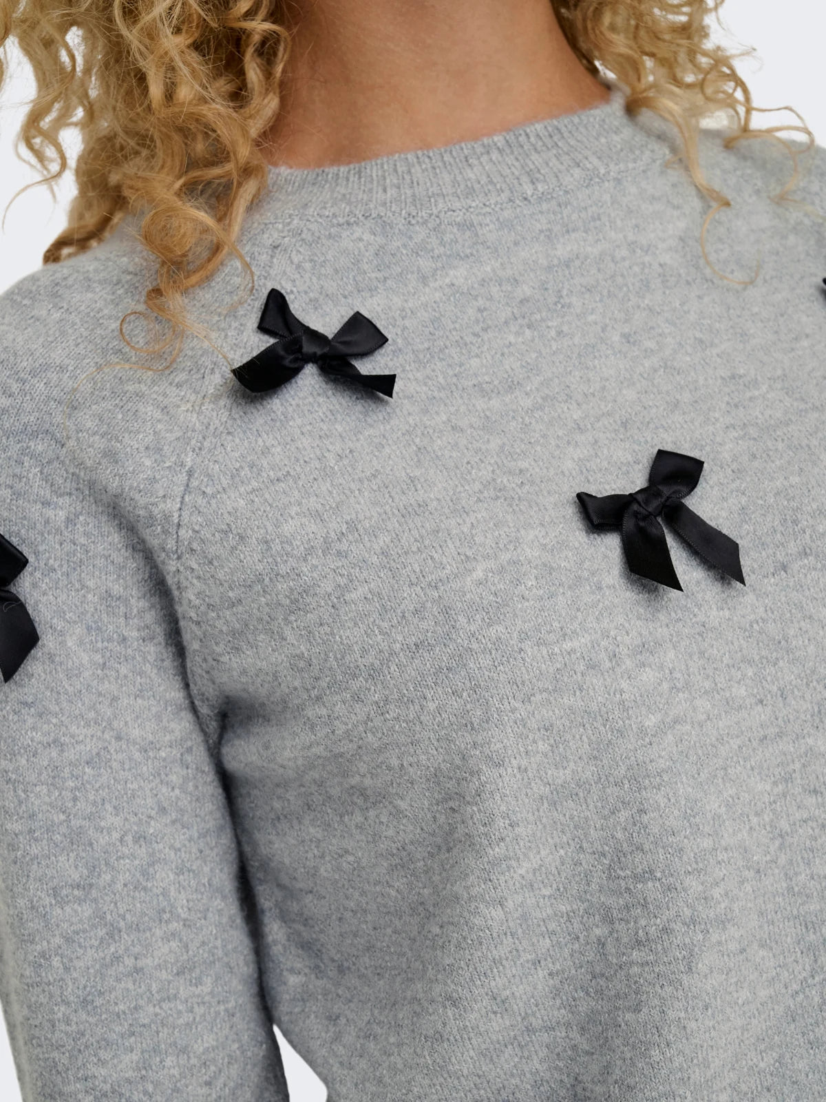 Only - Knitted Top Onlnoelle Bow Pullover Knt