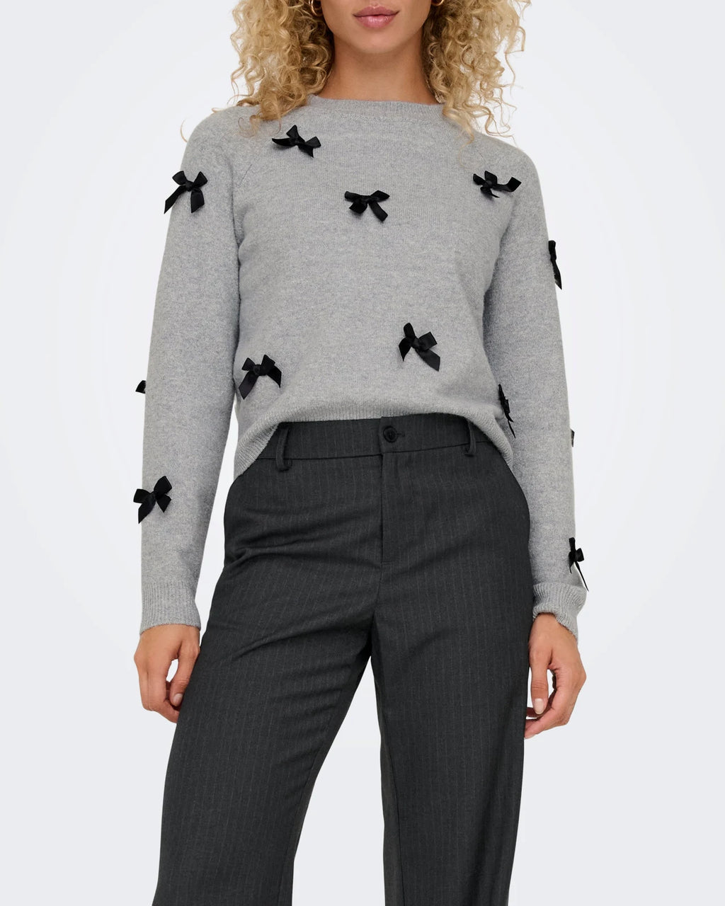 Only - Knitted Top Onlnoelle Bow Pullover Knt