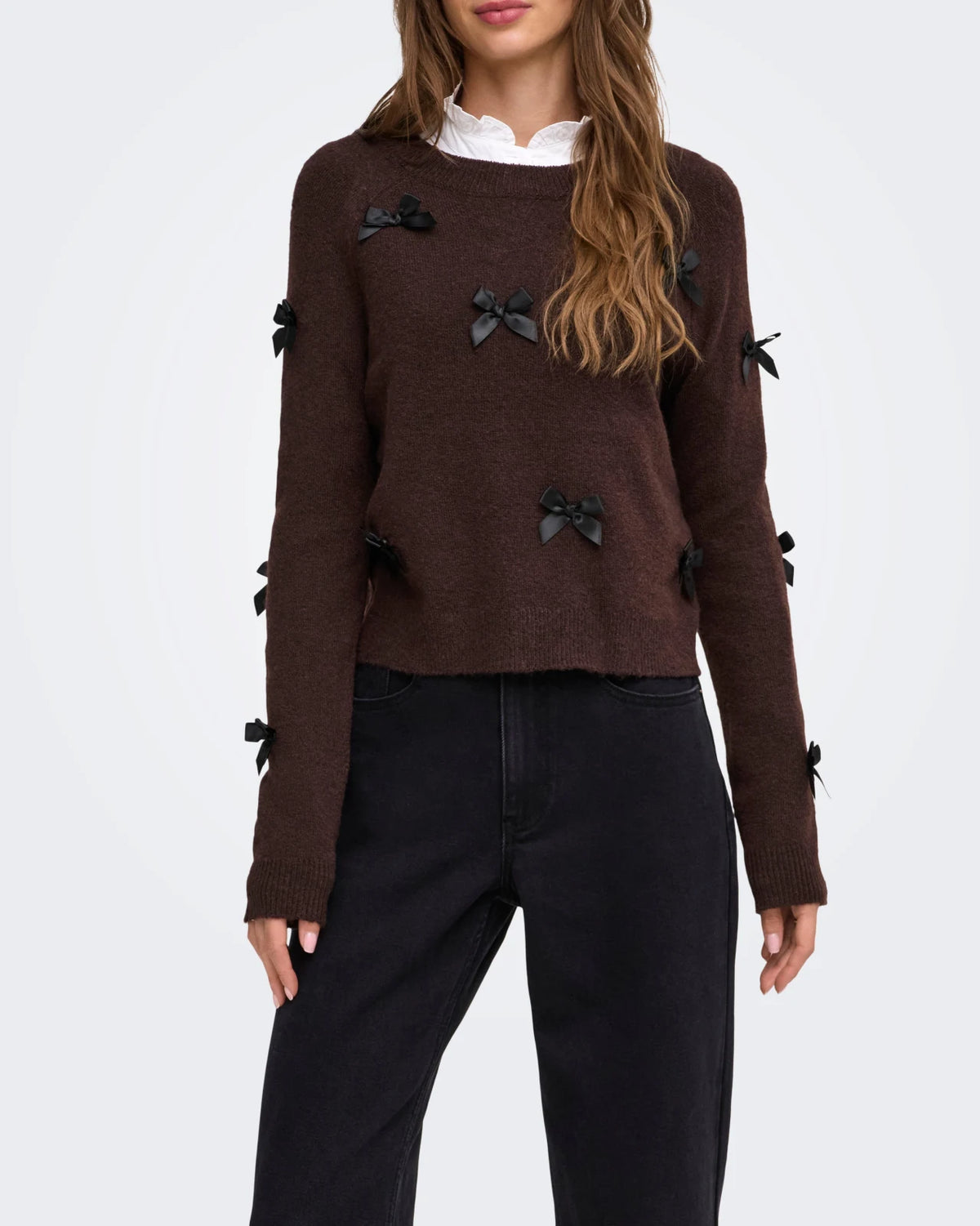Only - Knitted Top Onlnoelle Bow Pullover Knt