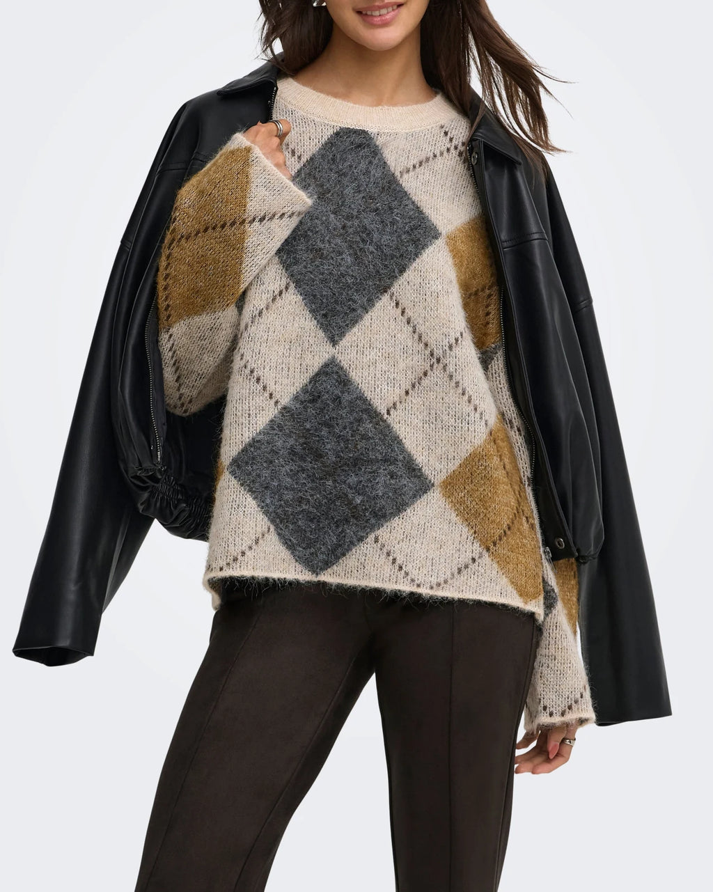 Only - Pullover Onlnoeme Pattern O-Neck Nca Knt