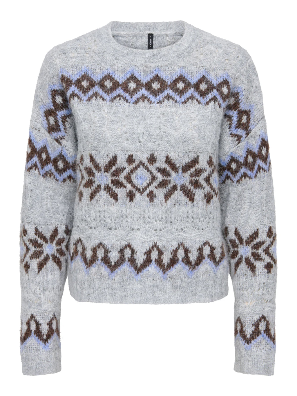 Only - Pullover Onlstockholm Fair Isle O-Neck Knt