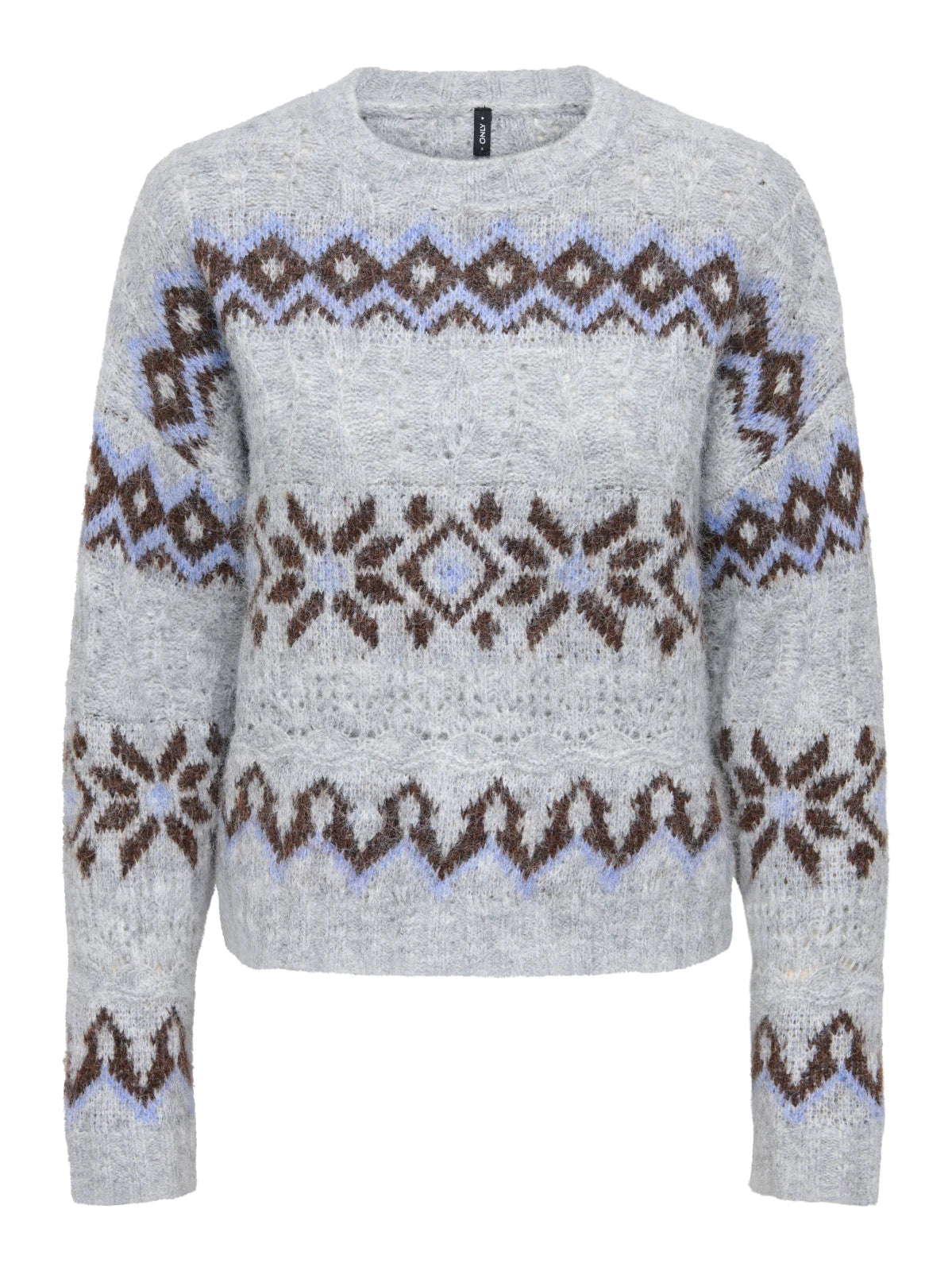 Only - Pullover Onlstockholm Fair Isle O-Neck Knt
