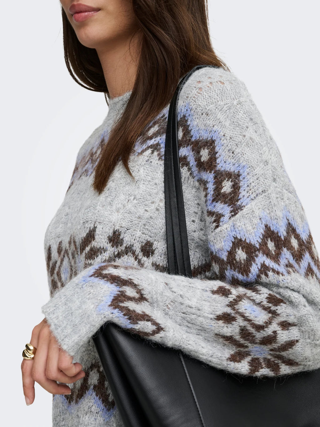 Only - Pullover Onlstockholm Fair Isle O-Neck Knt