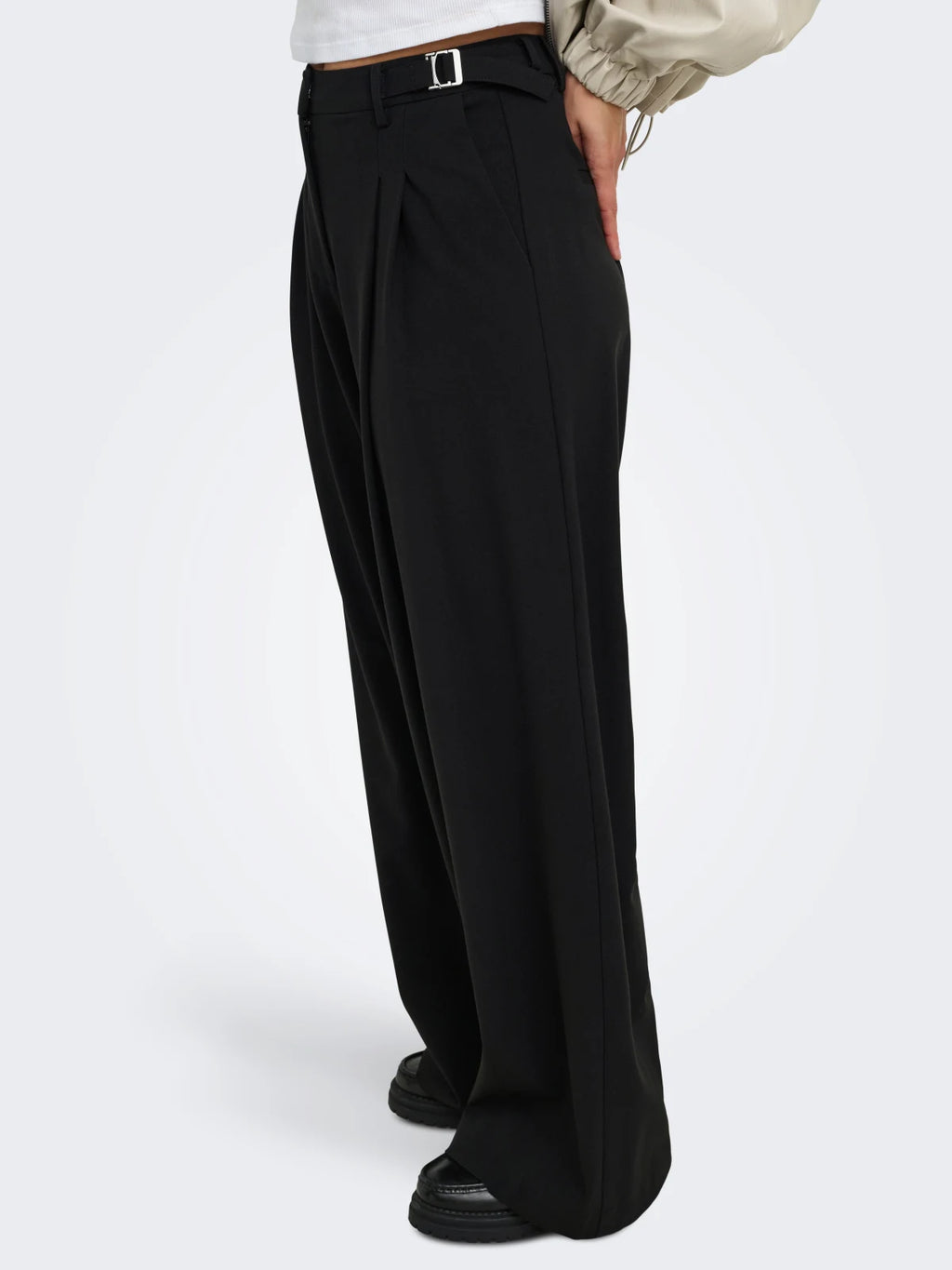 Only - Trousers Onlmavis Hw Strap Wide Tlr
